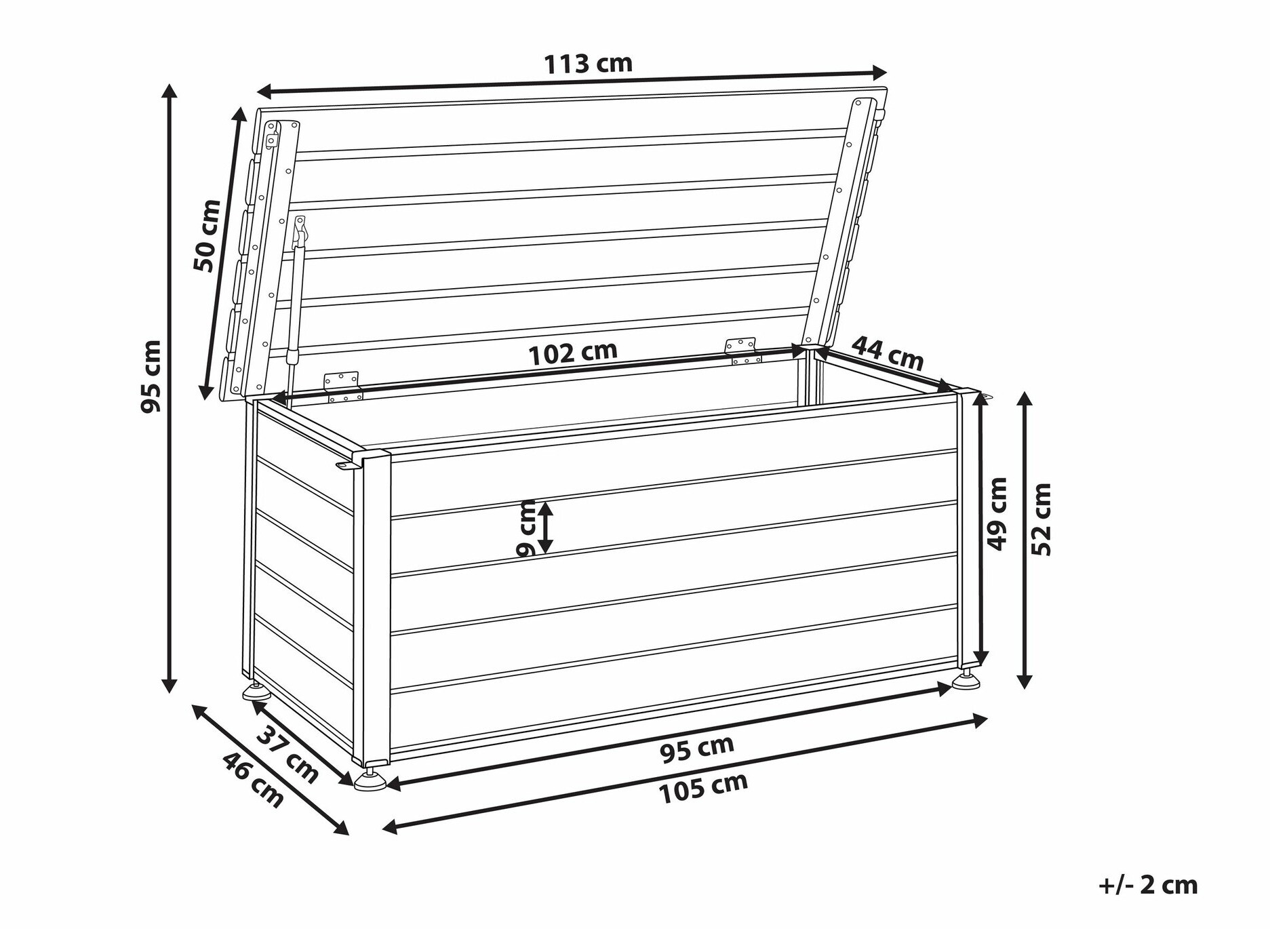 Aia hoiukast Berwyn 2504 (Valge)