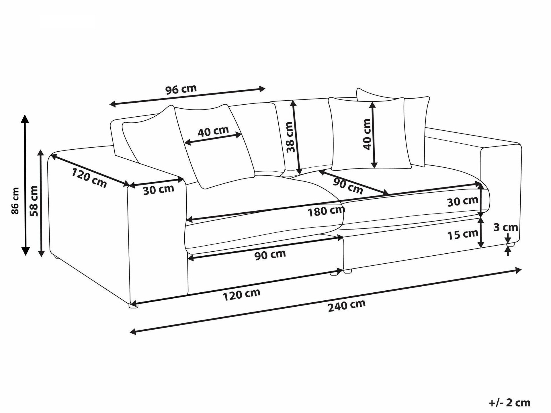 Diivan Berwyn 2508 (Valge)