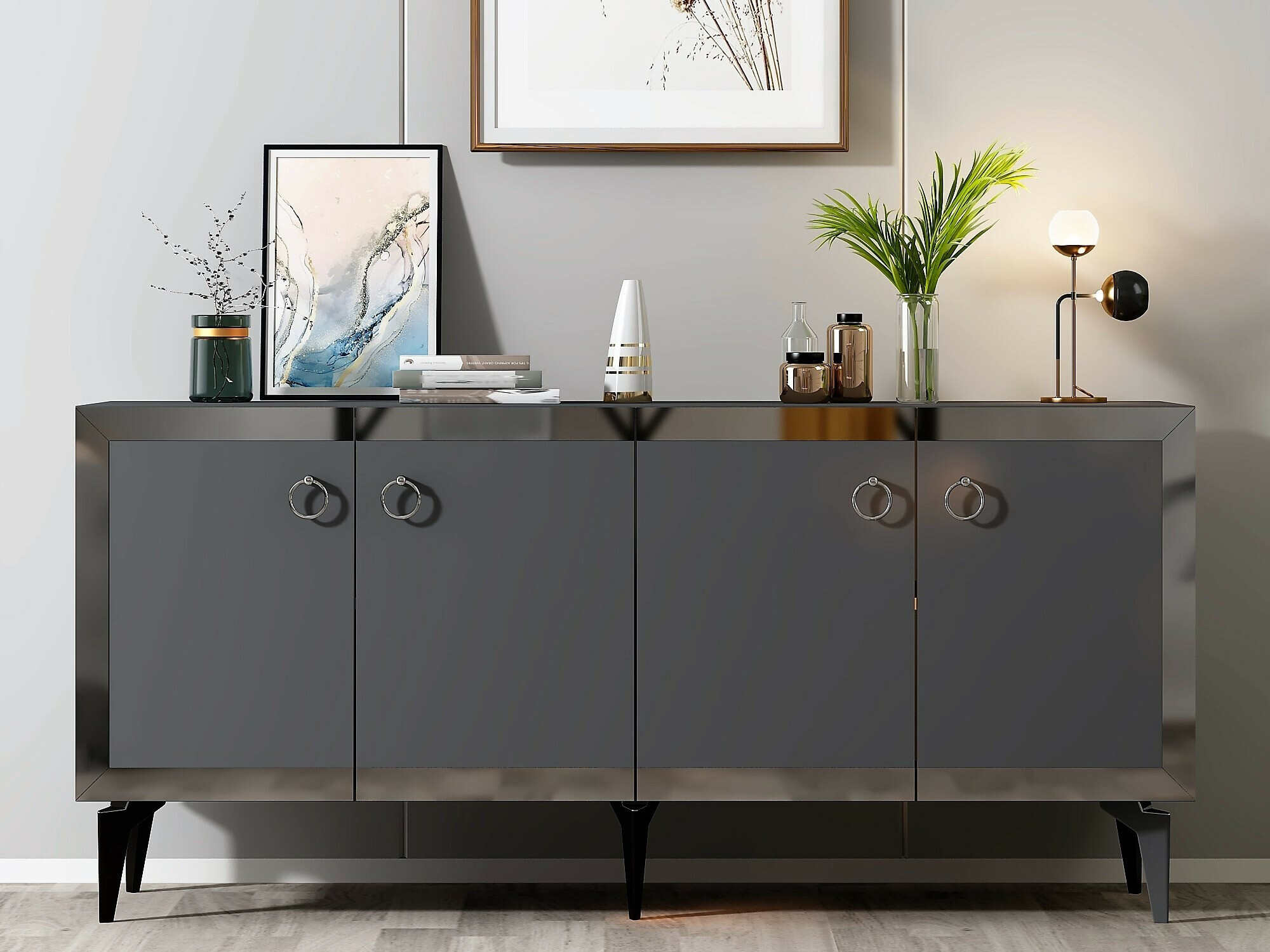 Kapp Asheboro 169 (Antratsiit + Hõbedane)