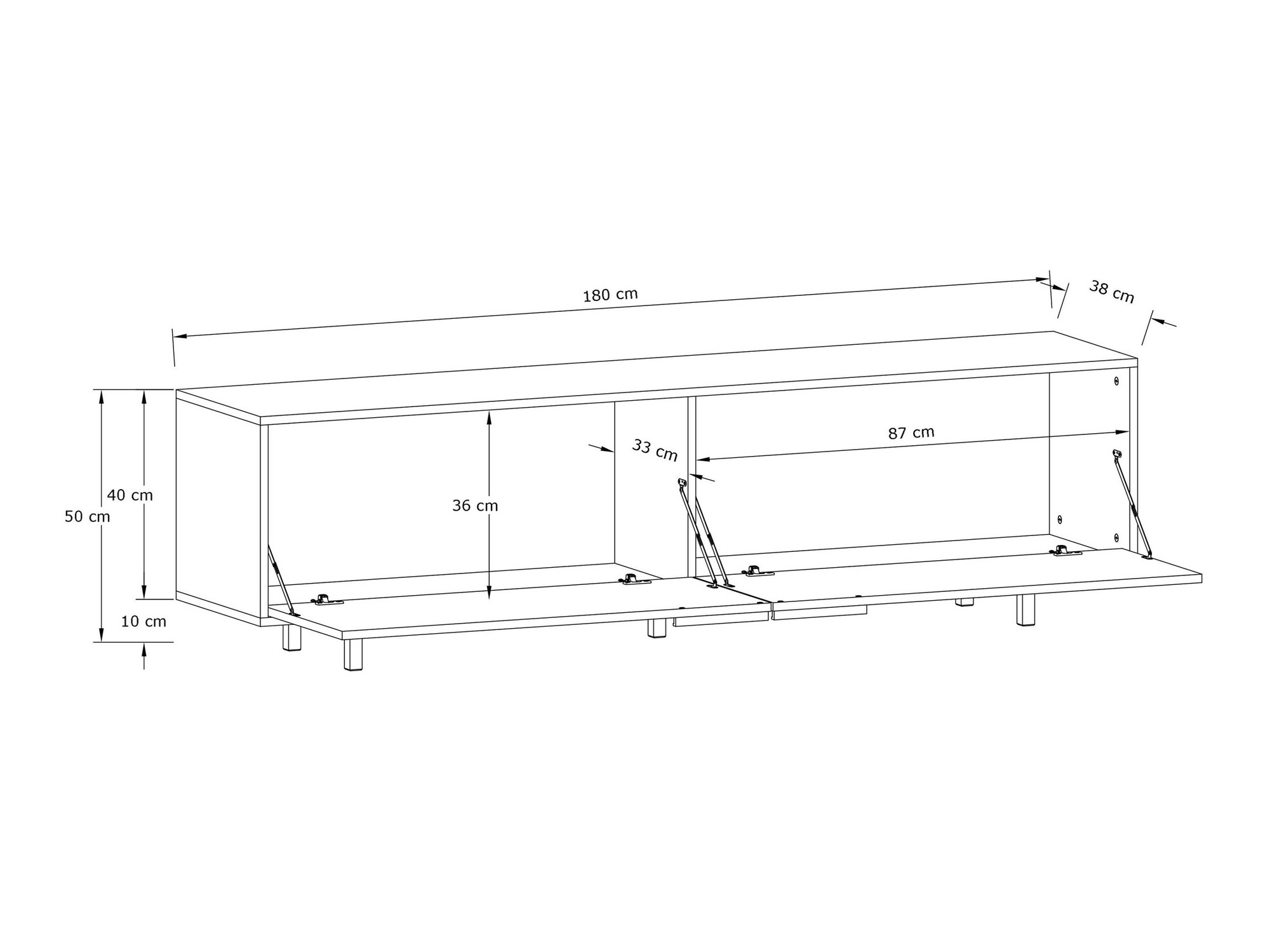 TV-alus Denton 1441 (Valge)