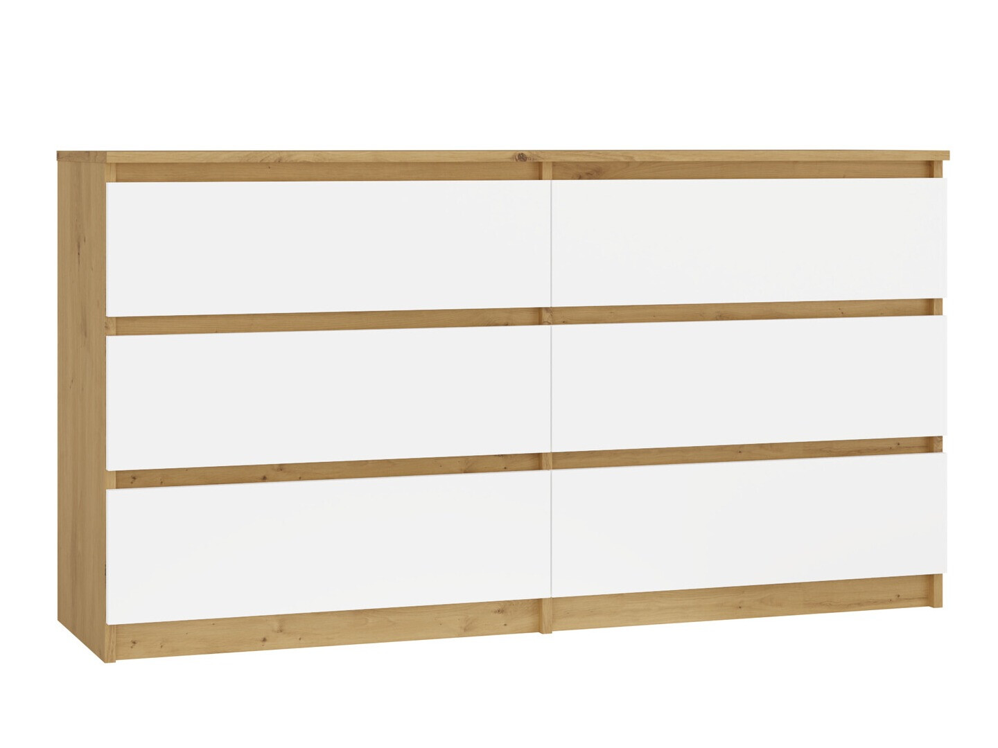 Kummut Elbvelu 102 (Artisan tamm + Valge)