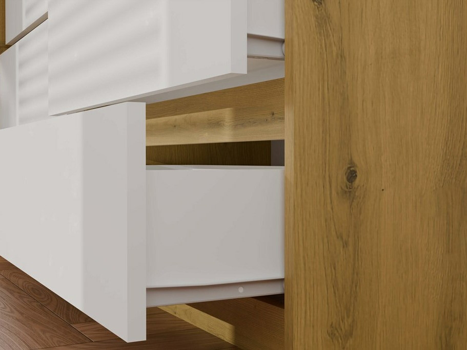 Kummut Elbvelu 103 (Artisan tamm + Valge)