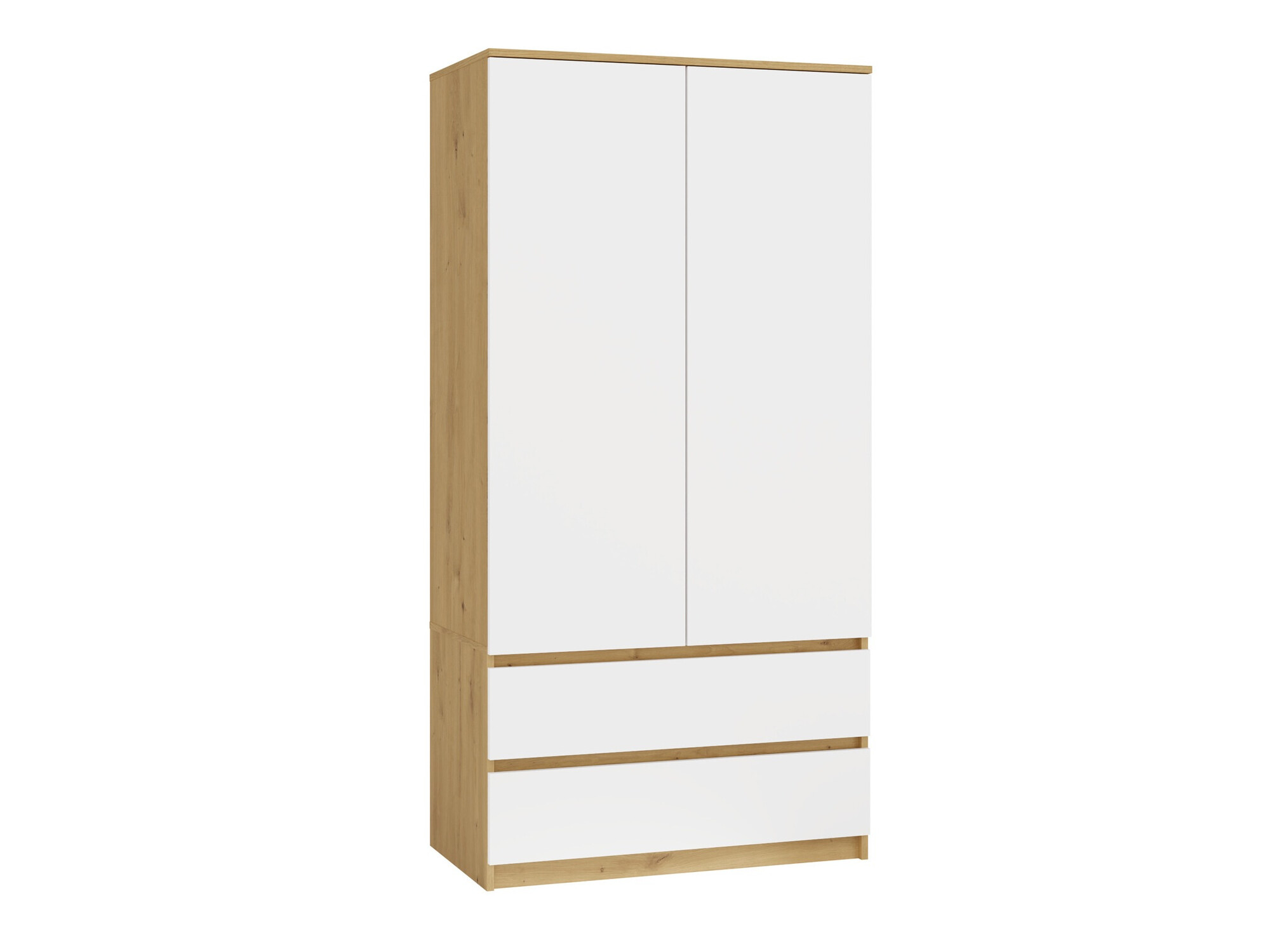 Riidekapp Elbvelu 116 (Artisan tamm + Valge)