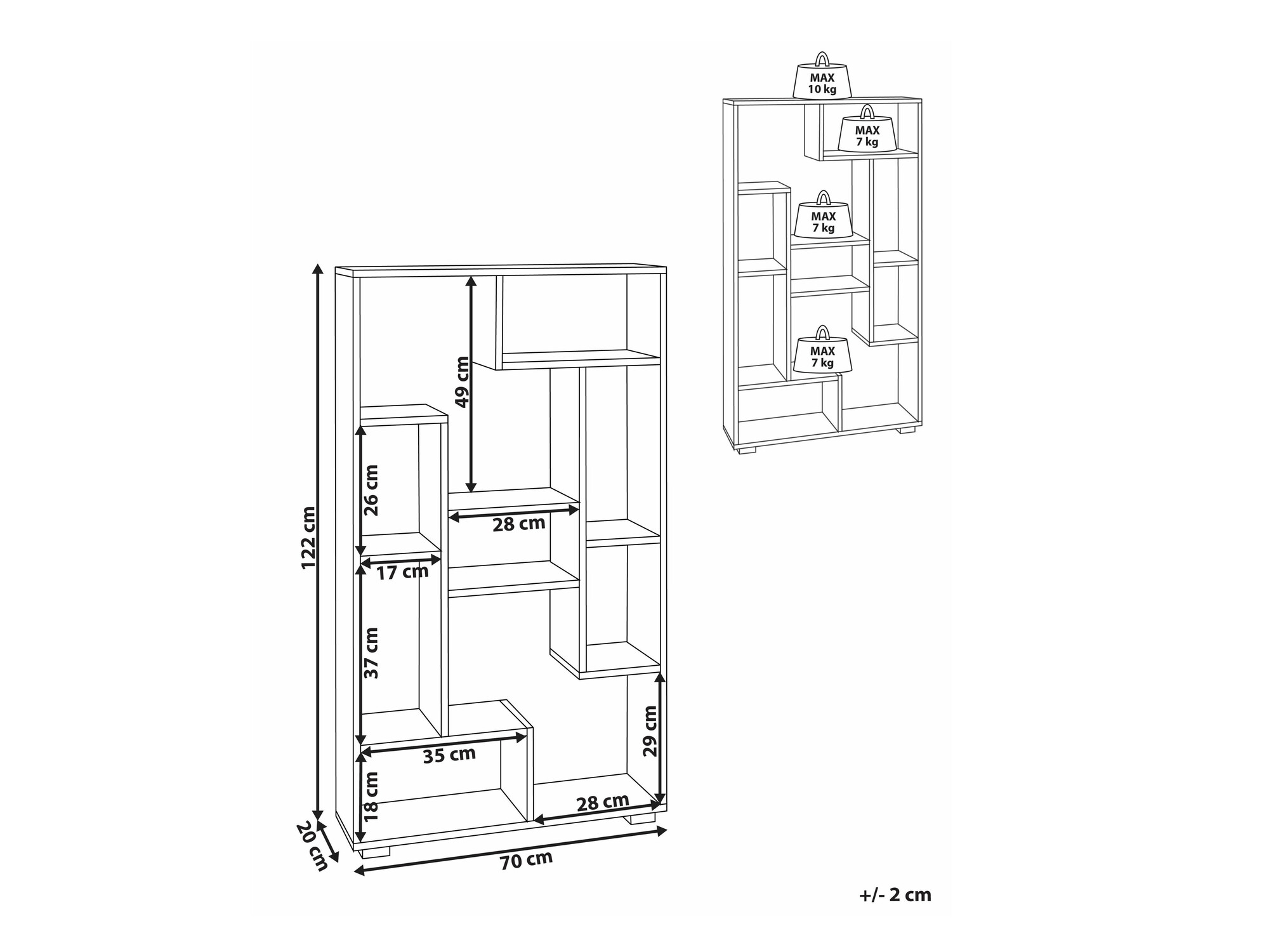 Riiul Berwyn 2535 (Valge)
