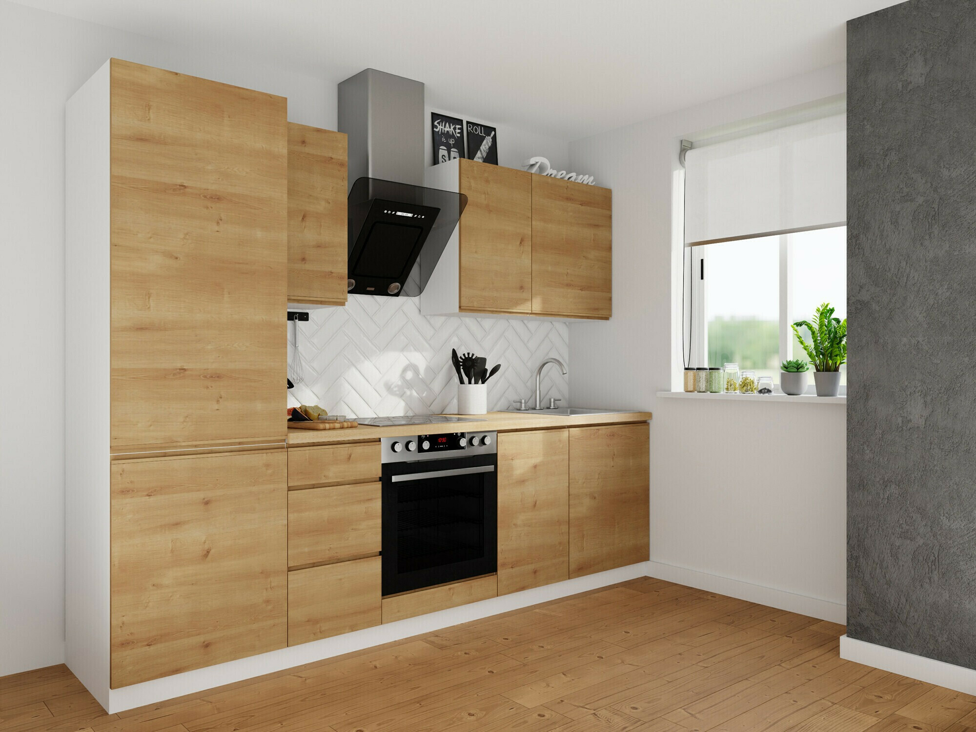 Sahtlitega moodulkapp Soli Oak 110