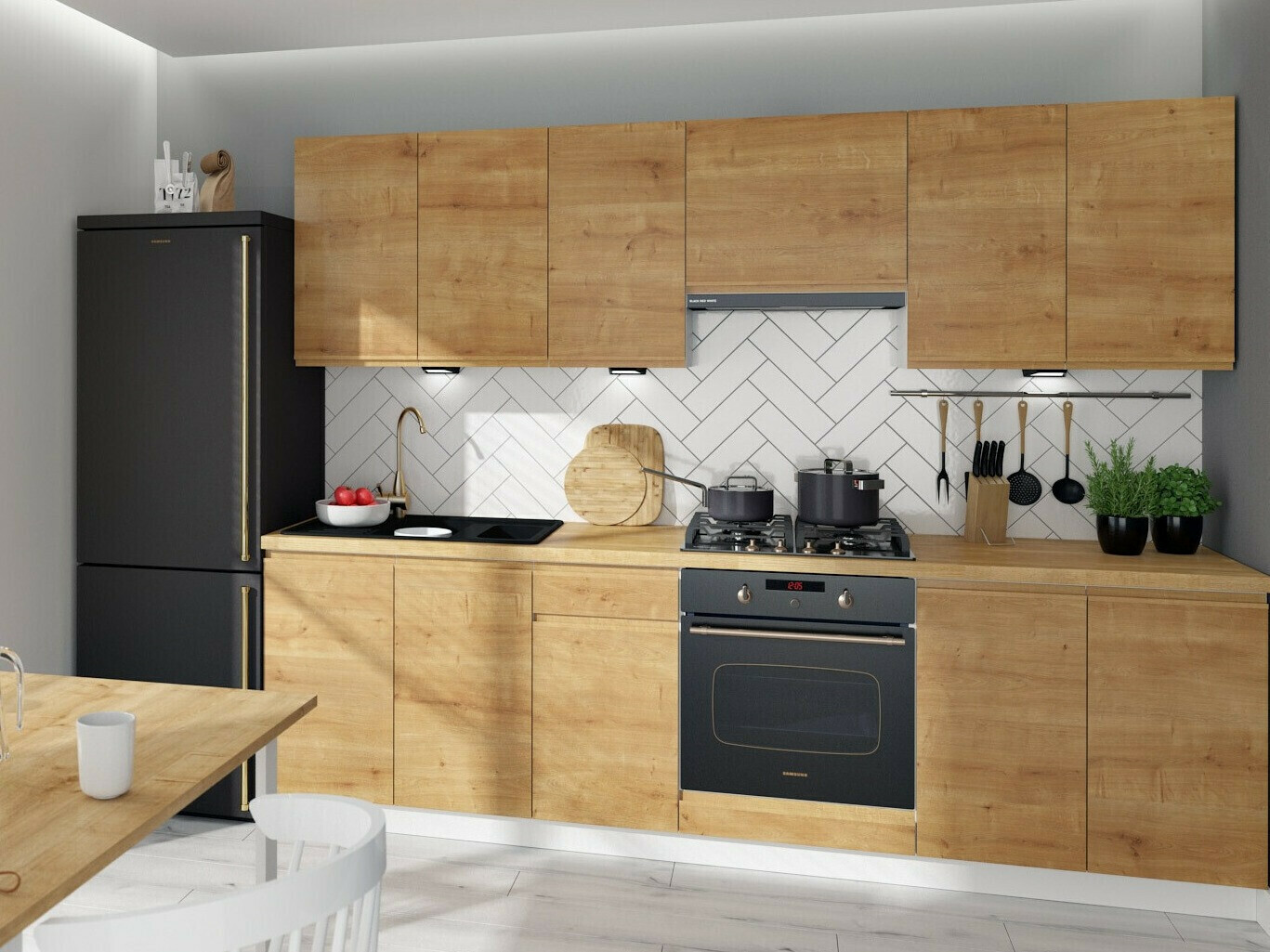 Ustega moodulkapp Soli Oak 101