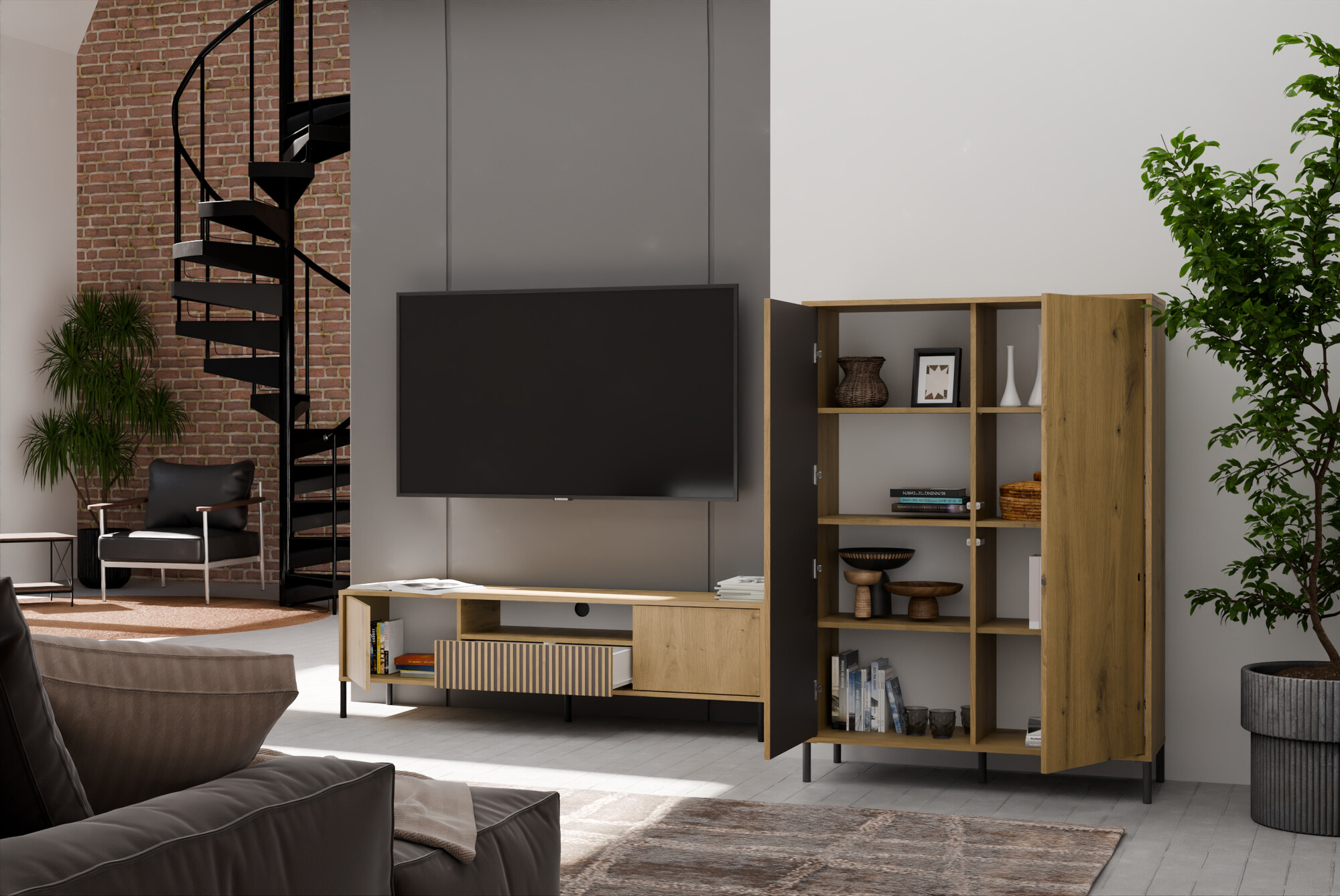 Elutoa komplekt Orlsone 105 (Artisan tamm + Must)