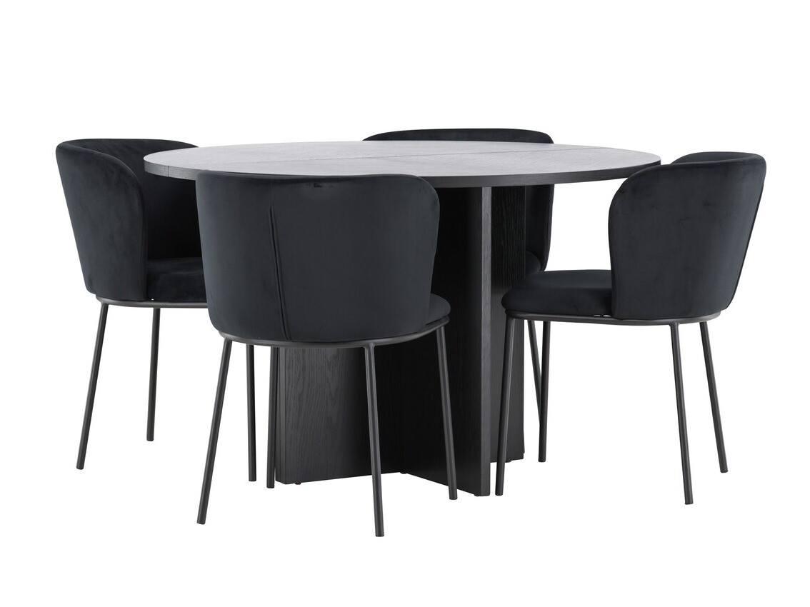 Söögitoakomplekt Dallas 4761 (Must)