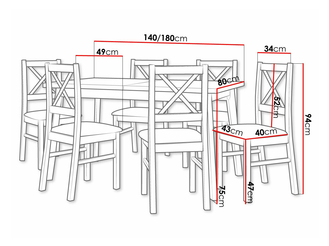 Söögitoakomplekt Victorville 223