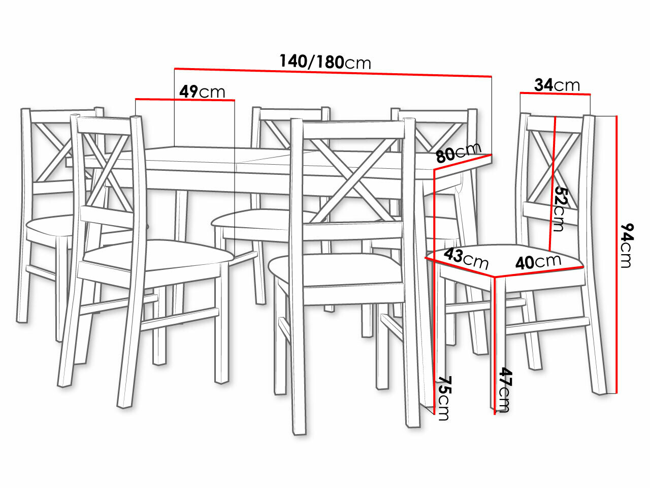 Söögitoakomplekt Victorville 298