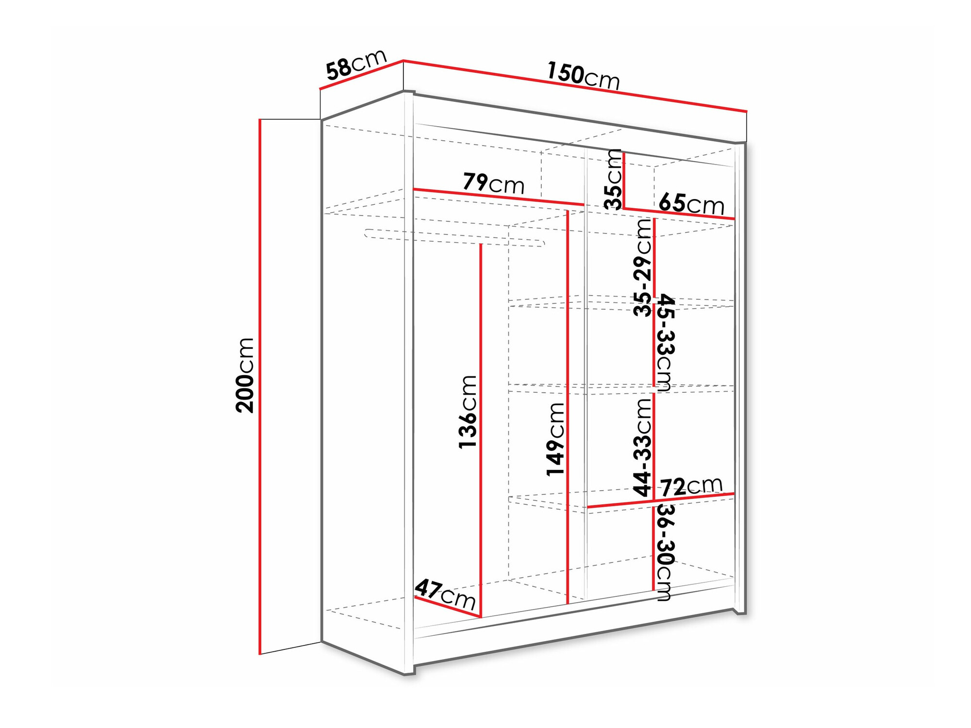 Riidekapp Closico Camera VI (Kašmiir)