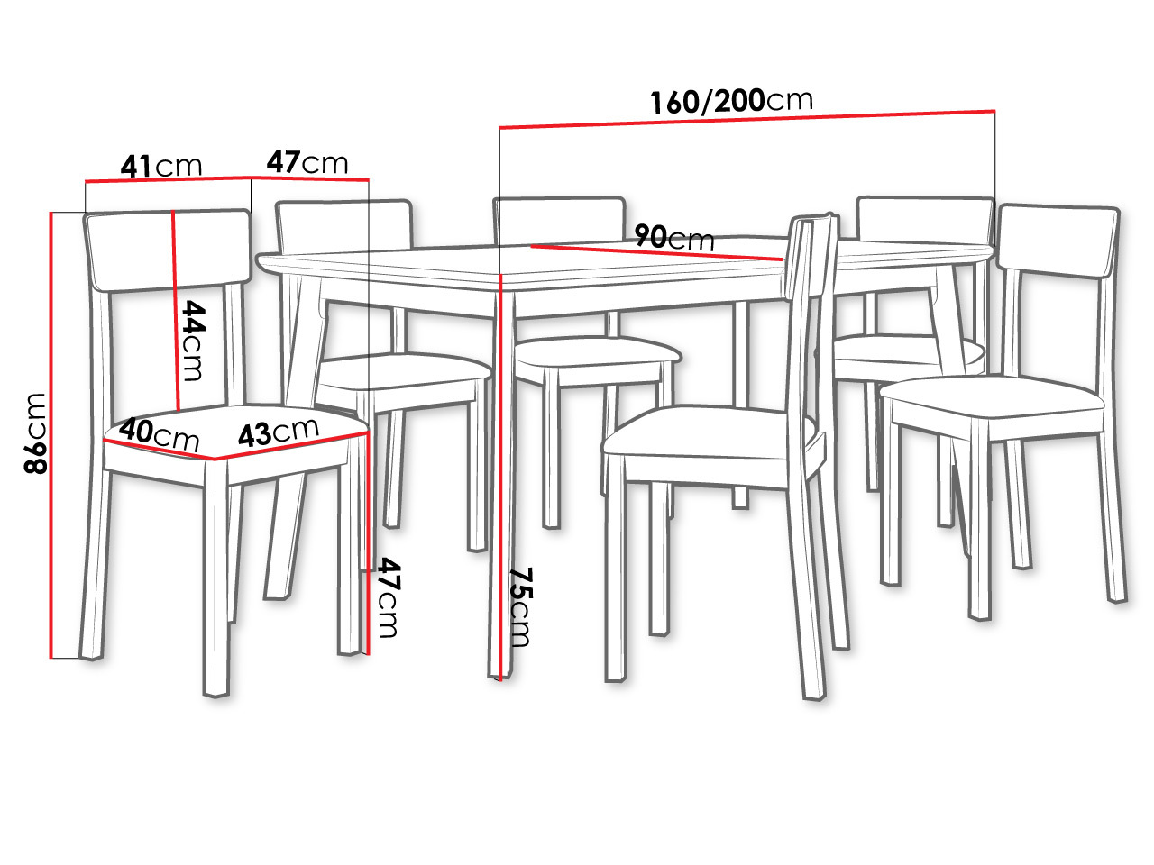 Söögitoakomplekt Victorville 350 (Valge)