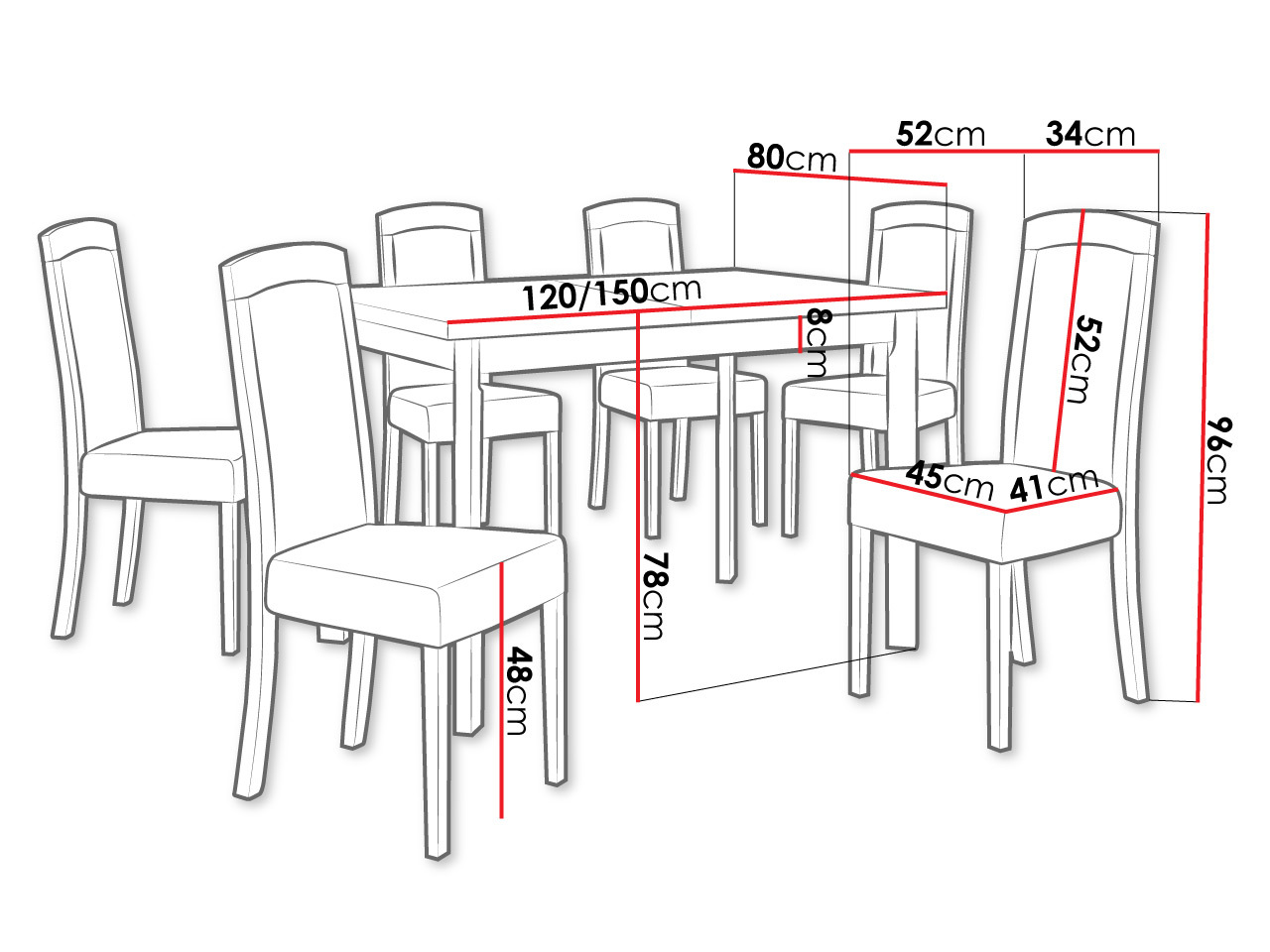 Söögitoakomplekt Victorville 351 (Valge)