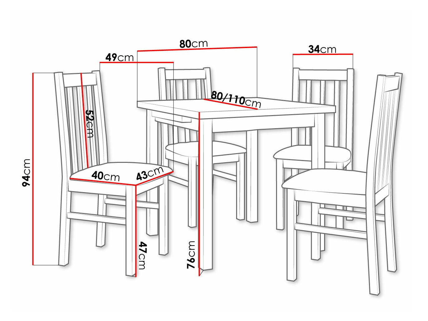 Söögitoakomplekt Victorville 263 (Sonoma tamm)