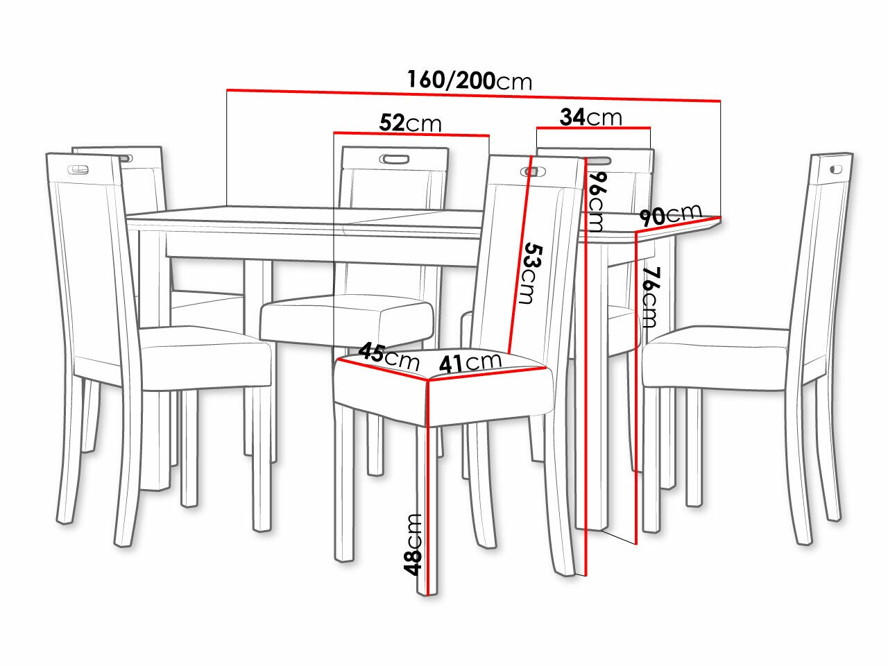 Söögitoakomplekt Victorville 278 (Valge)