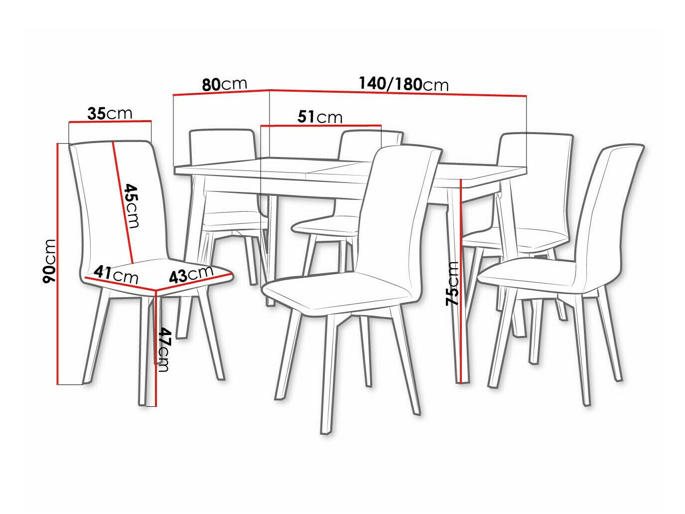 Söögitoakomplekt Victorville 323 (Must)