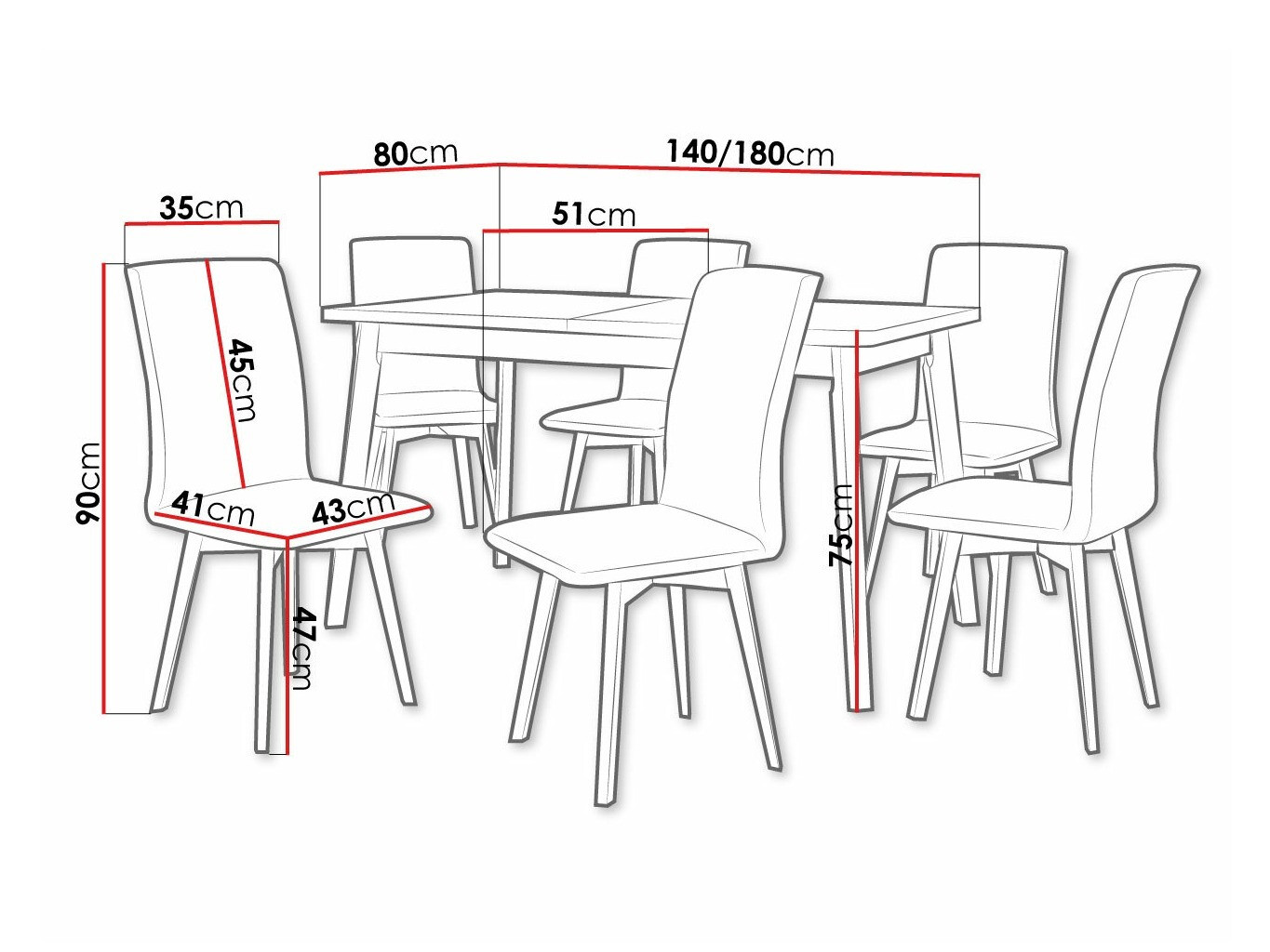 Söögitoakomplekt Victorville 324 (Valge)