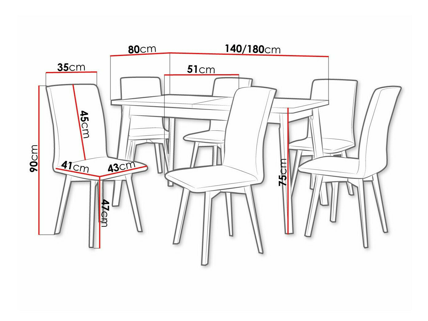 Söögitoakomplekt Victorville 326 (Must)
