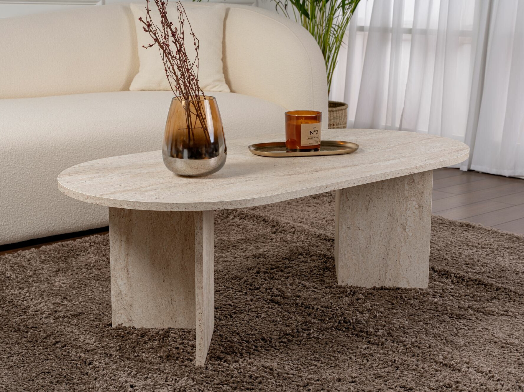 Diivanilaud Novato 111 (Hele travertiin)