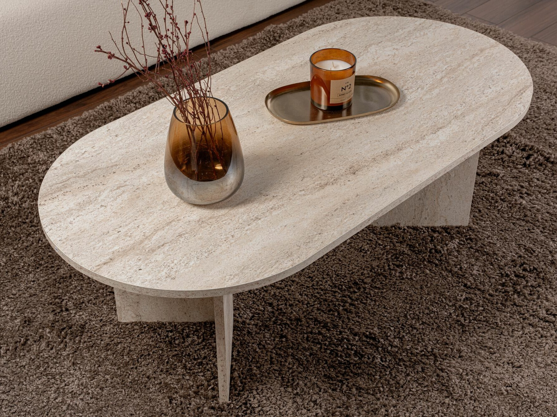 Diivanilaud Novato 111 (Hele travertiin)