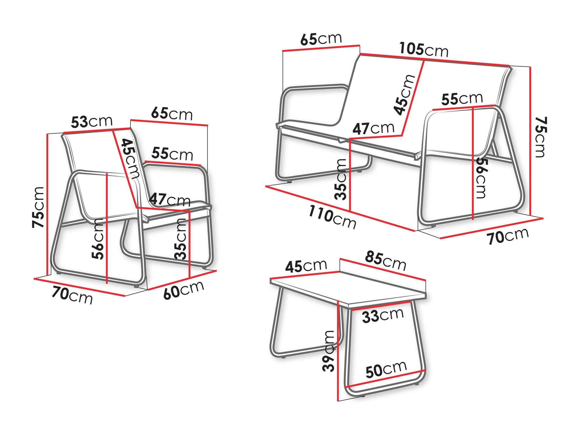 Aiamööblikomplekt Epulitas (Antratsiit)