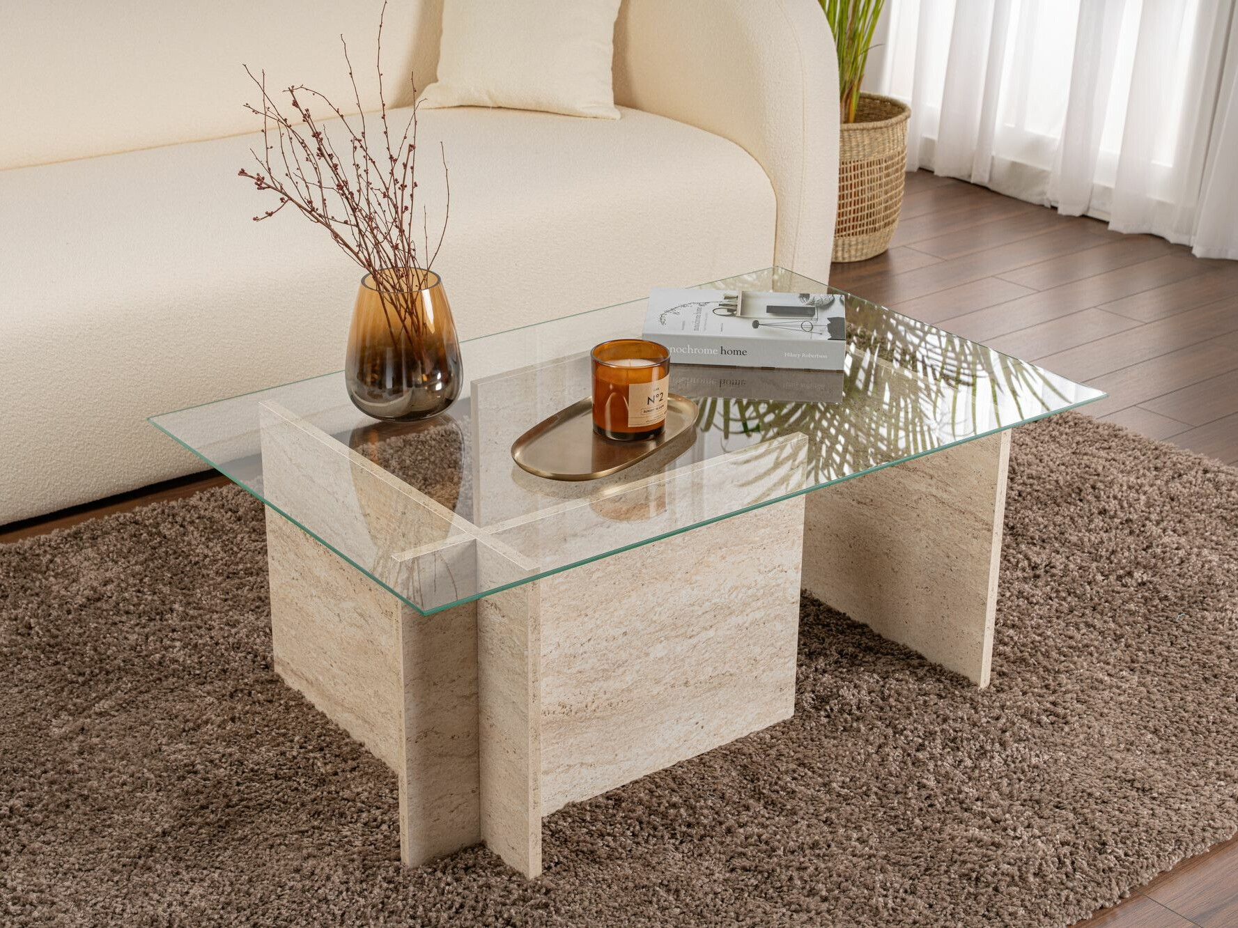 Diivanilaud Novato 112 (Hele travertiin)