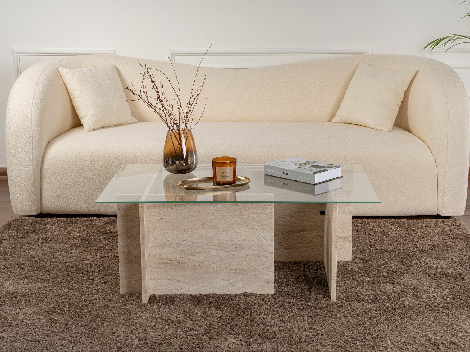 Diivanilaud Novato 112 (Hele travertiin)