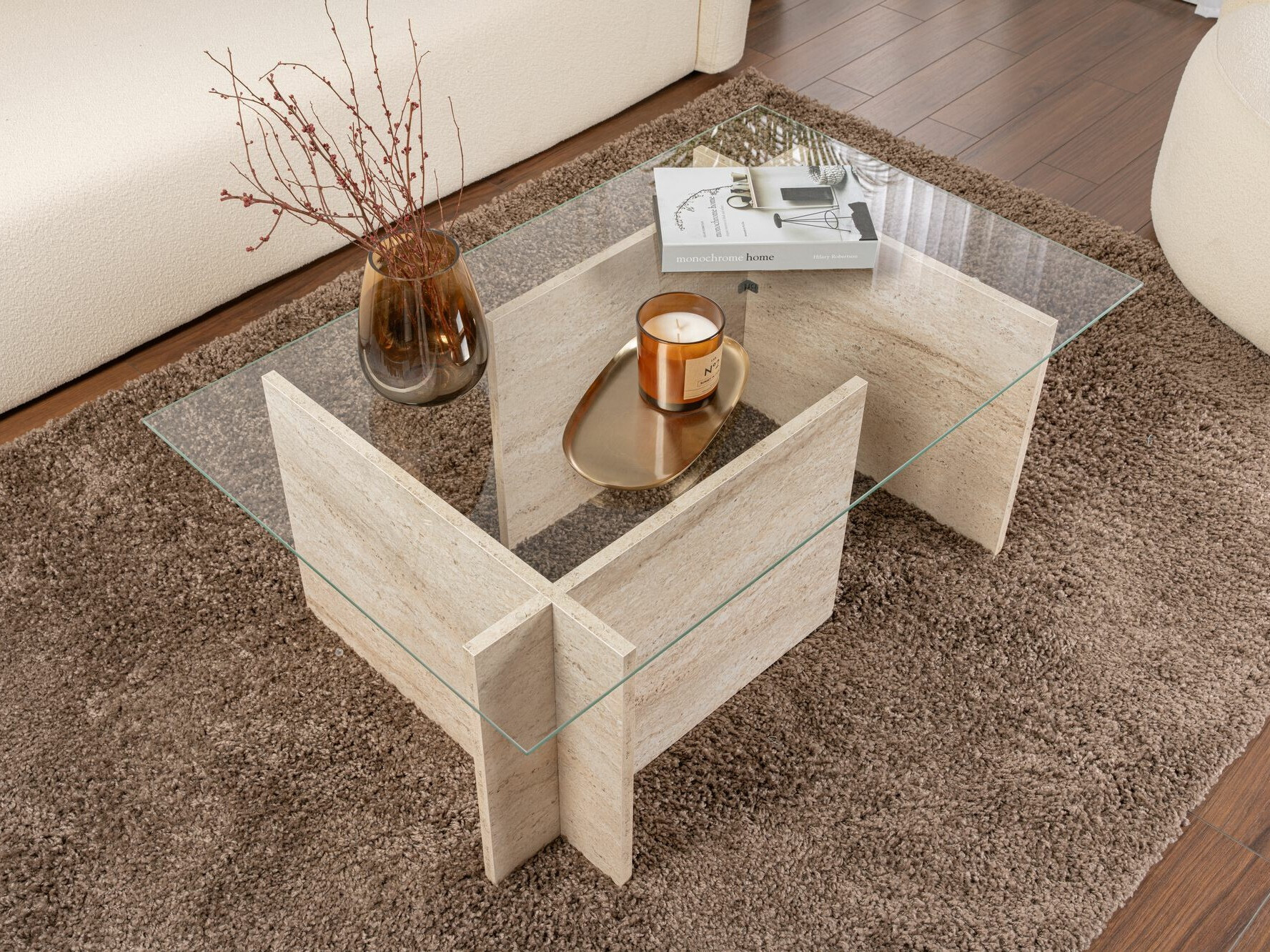 Diivanilaud Novato 112 (Hele travertiin)