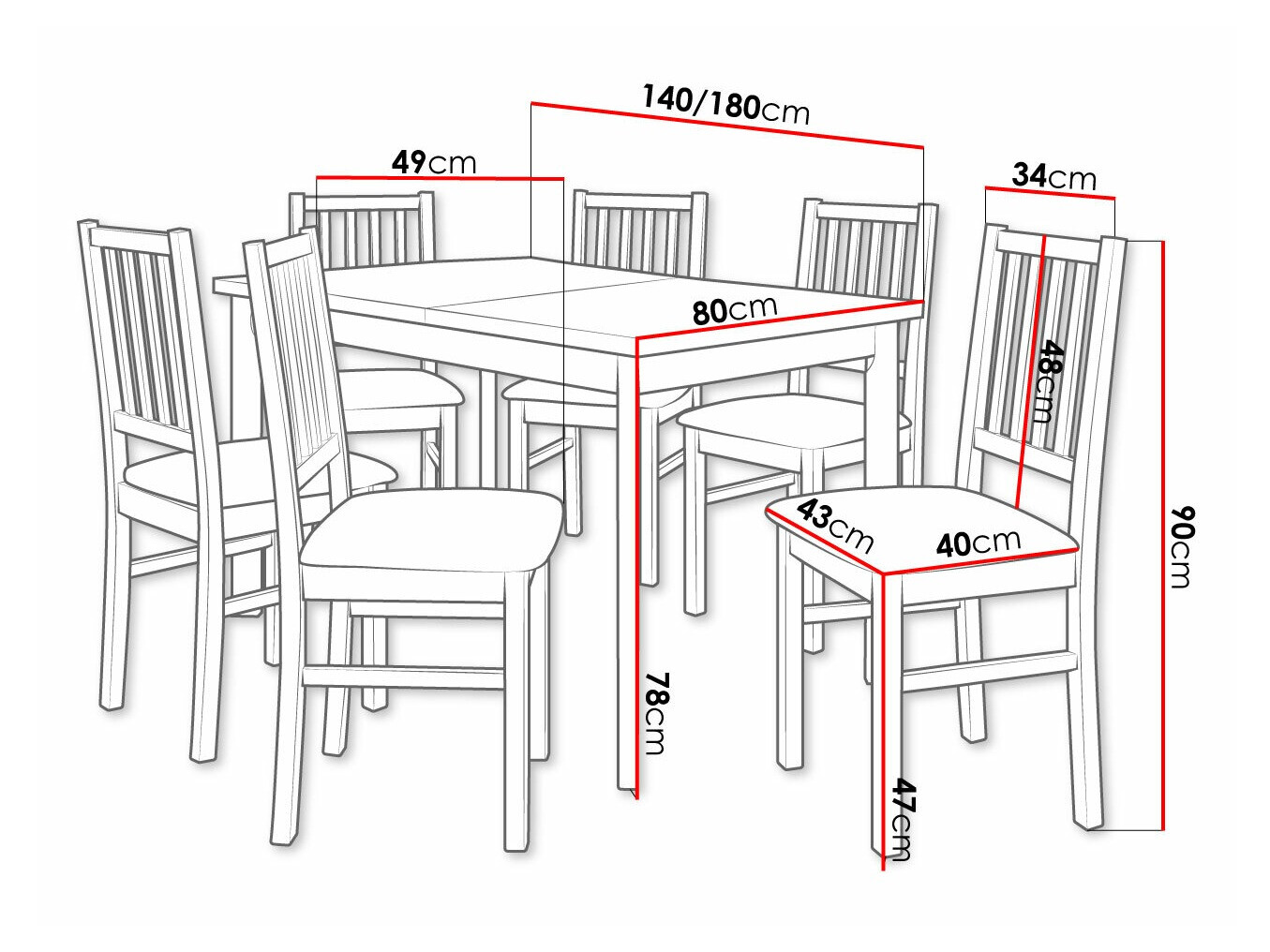 Söögitoakomplekt Victorville 320 (Valge)