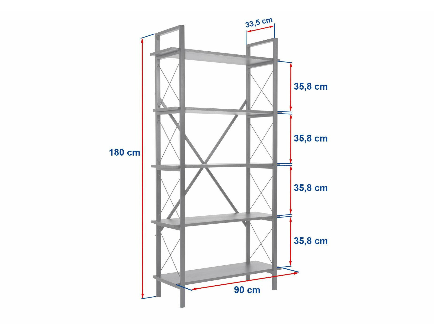 Riiul Novato 115 (Helepruun + Must)