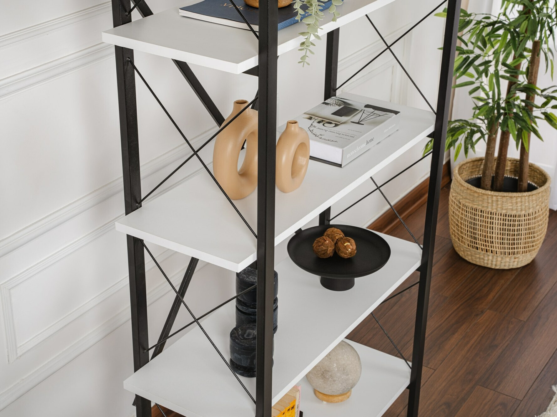 Riiul Novato 115 (Valge + Must)