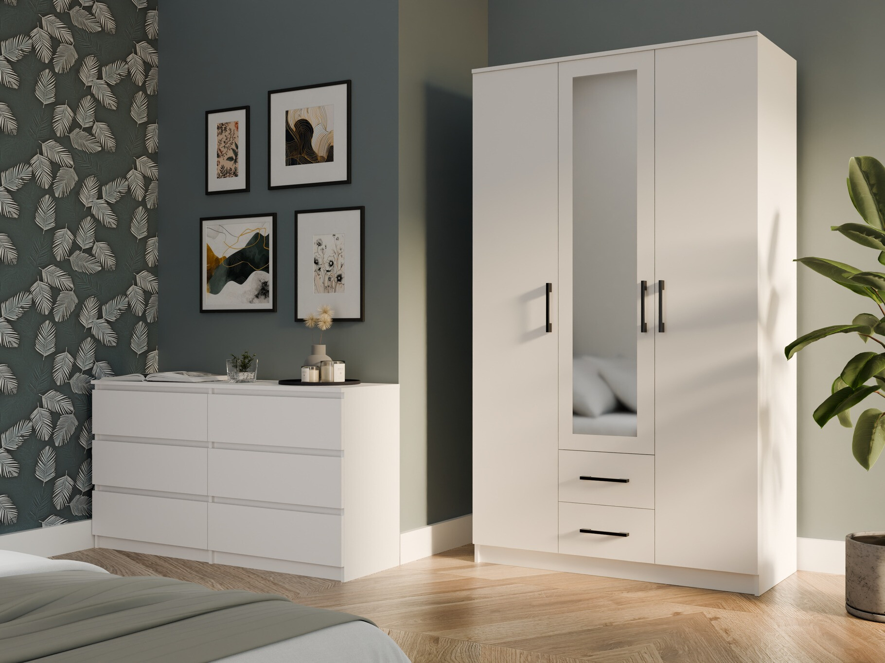 Riidekapp Mandeville 116 (Valge)