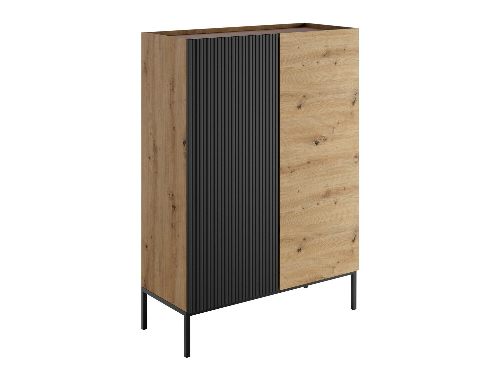 Riiul Lunole 100 (Artisan tamm + Must)