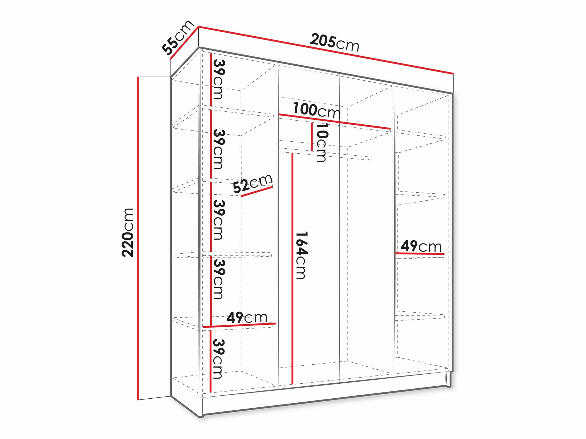 Riidekapp Lunole 107 (Kašmiir)