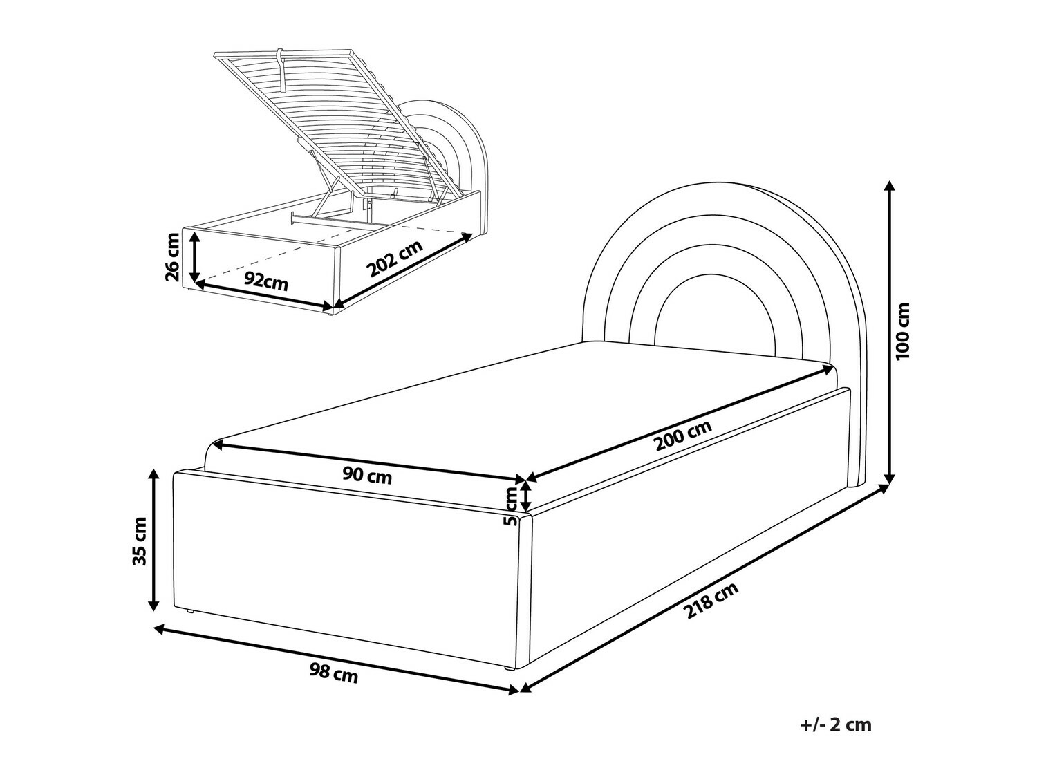 Voodi Berwyn 373 (Roosikarva)