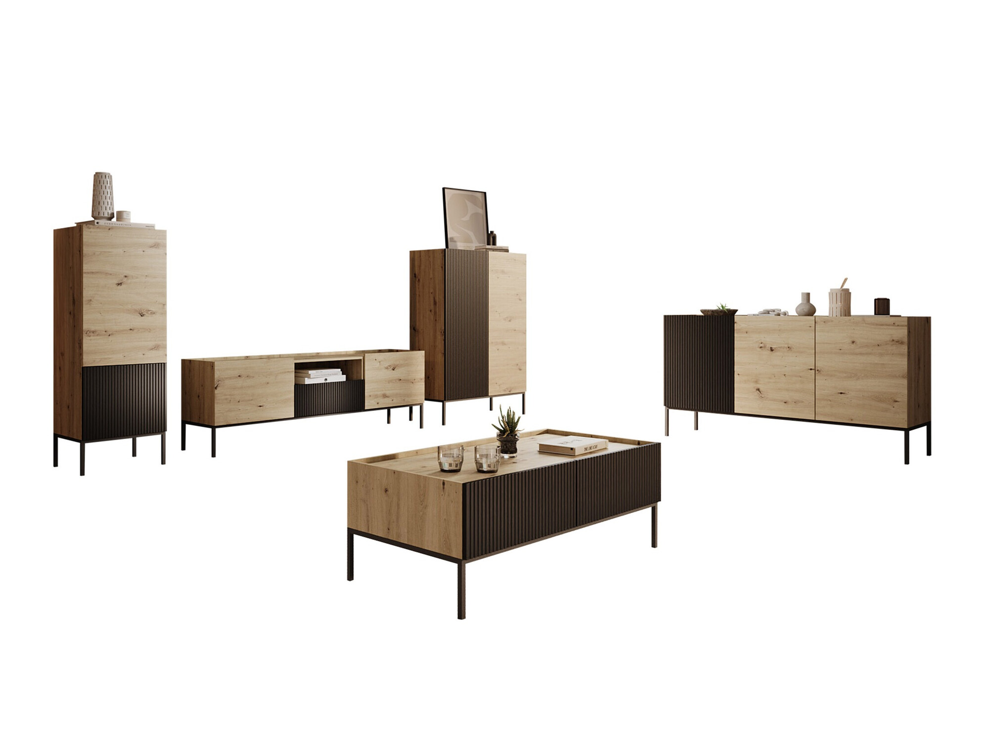 Elutoa komplekt Lunole 110 (Artisan tamm + Must)