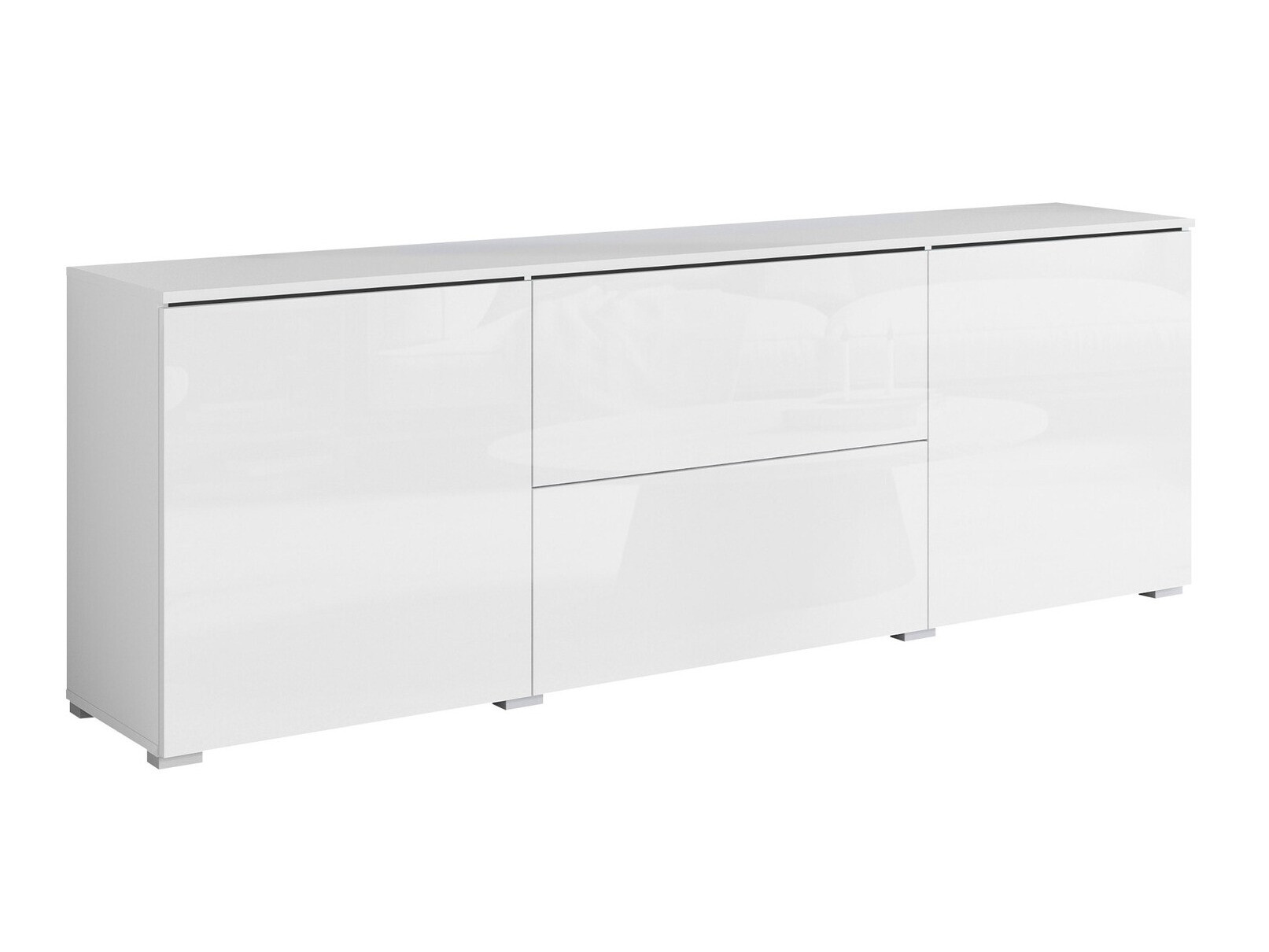 TV-alus Mirfivo 104 (Valge + Läikiv valge)