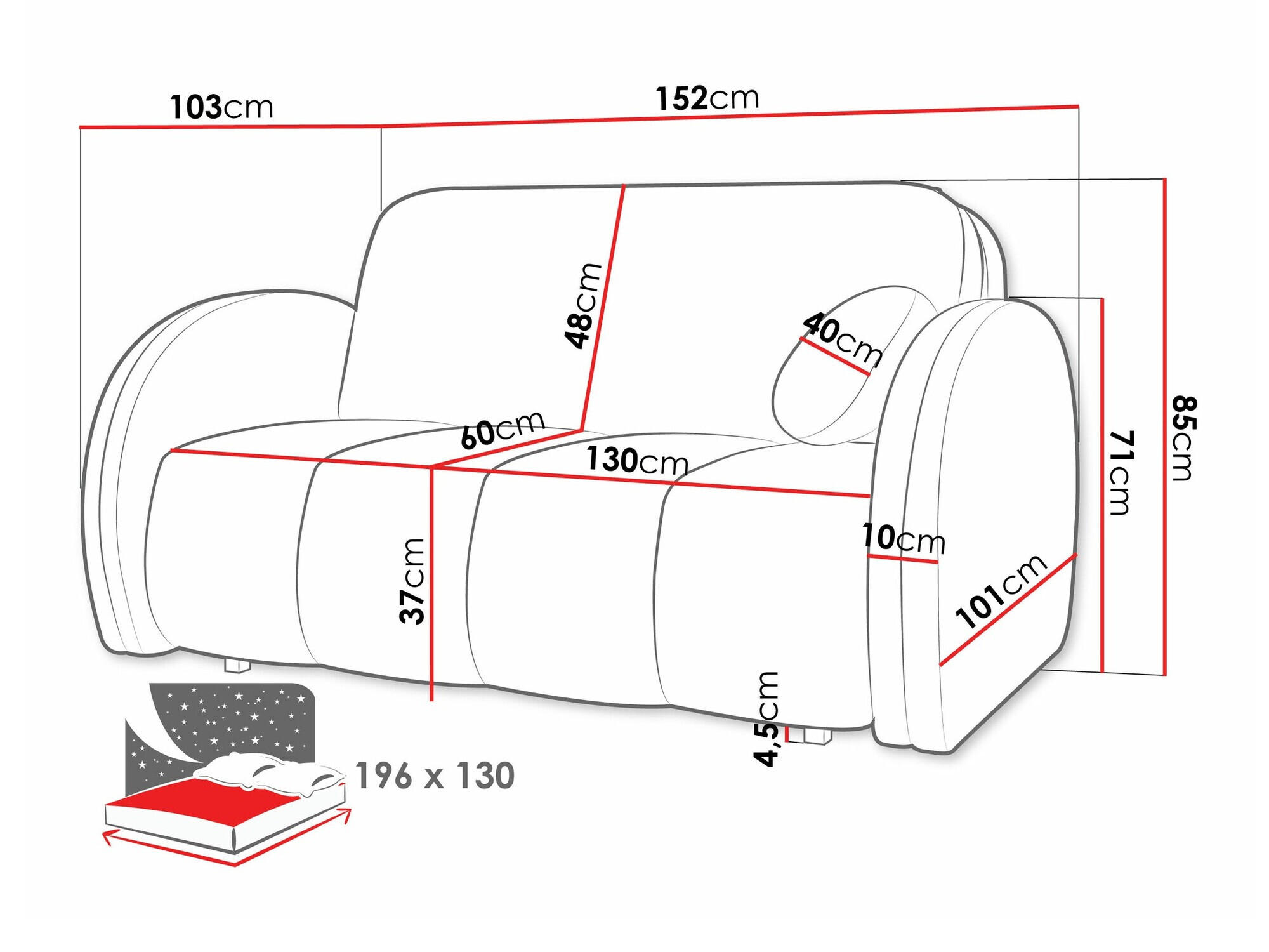 Diivanvoodi Columbus 242 (Velo 623)