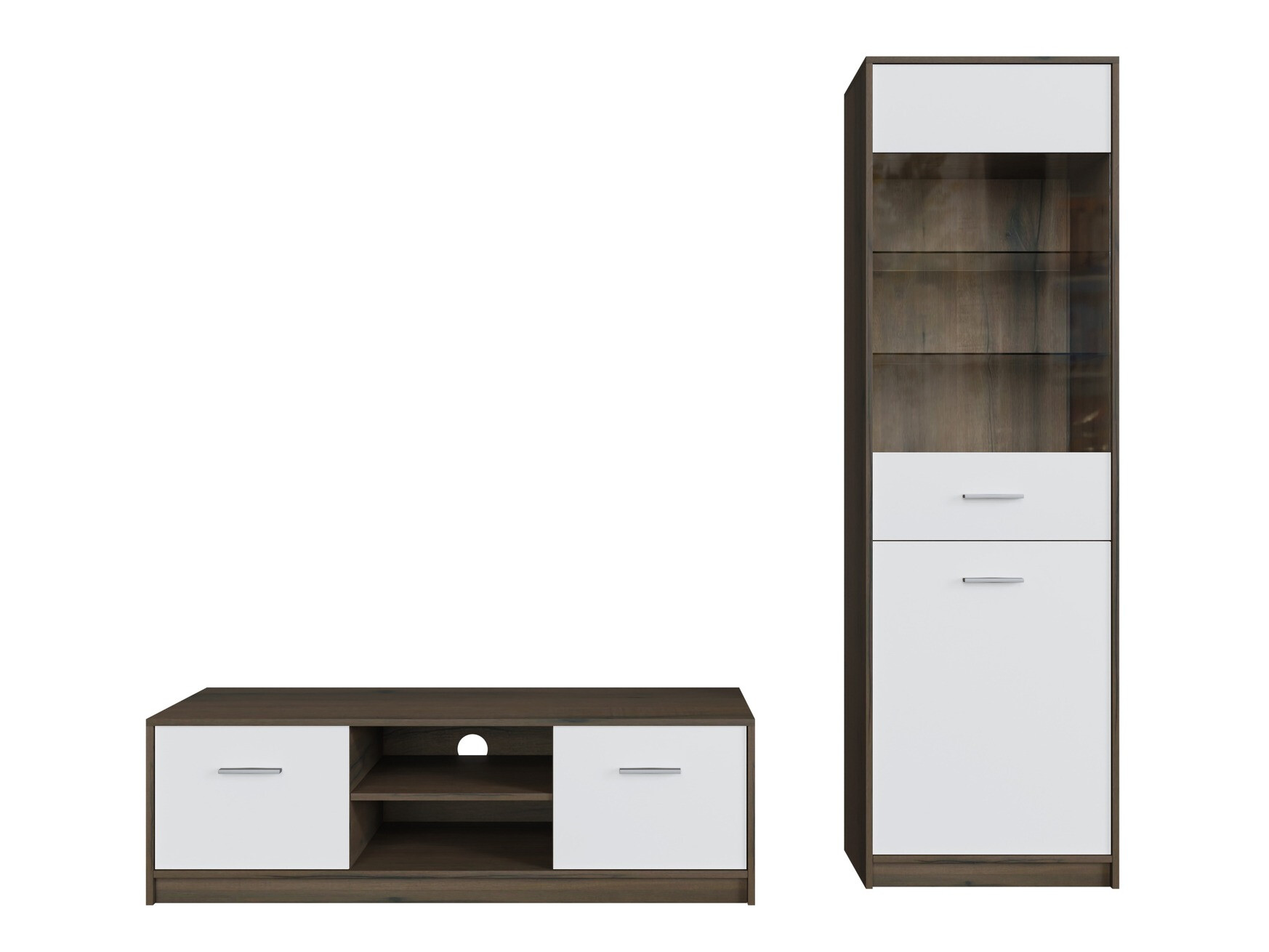 Elutoa komplekt Novsore 161 (Tume tamm + Valge)