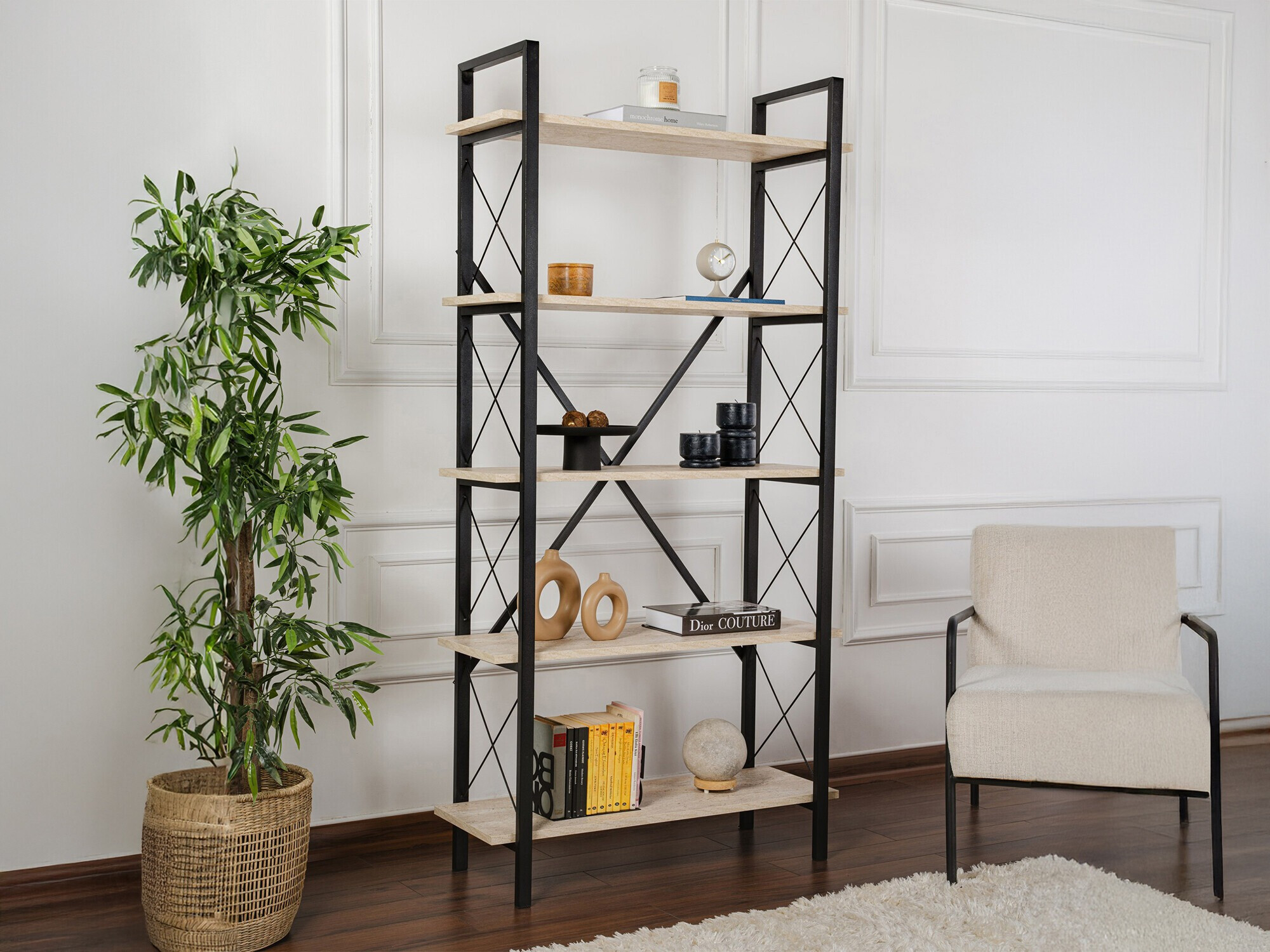 Riiul Novato 115 (Helepruun + Must)