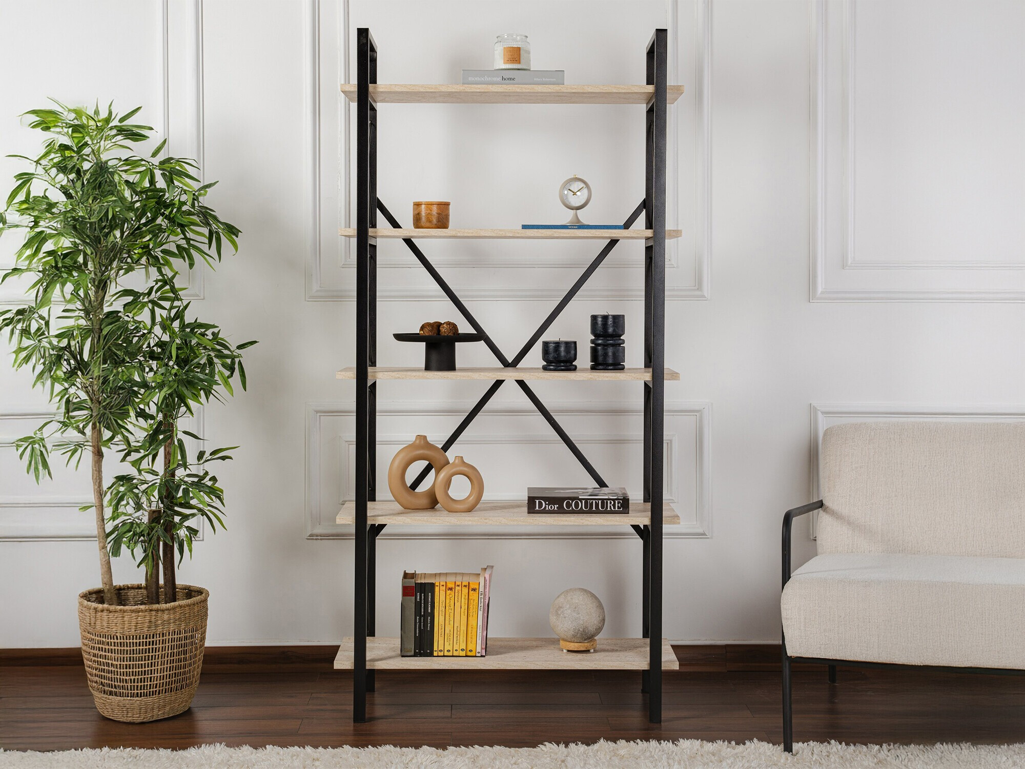 Riiul Novato 115 (Helepruun + Must)