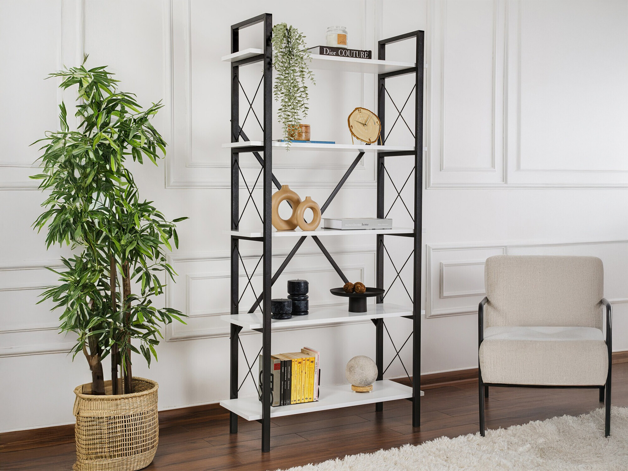 Riiul Novato 115 (Valge + Must)