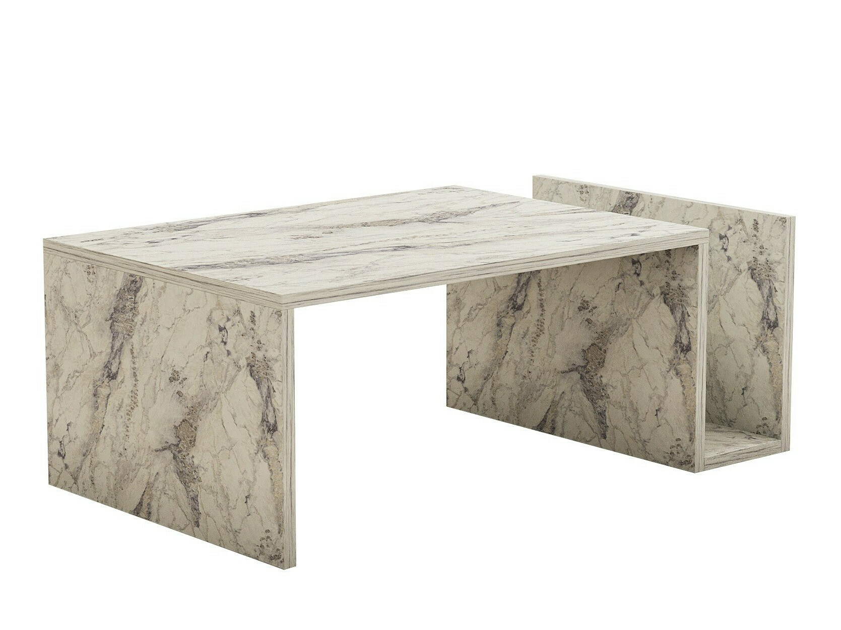 Diivanilaud Kailua 2434 (Valge marmor)