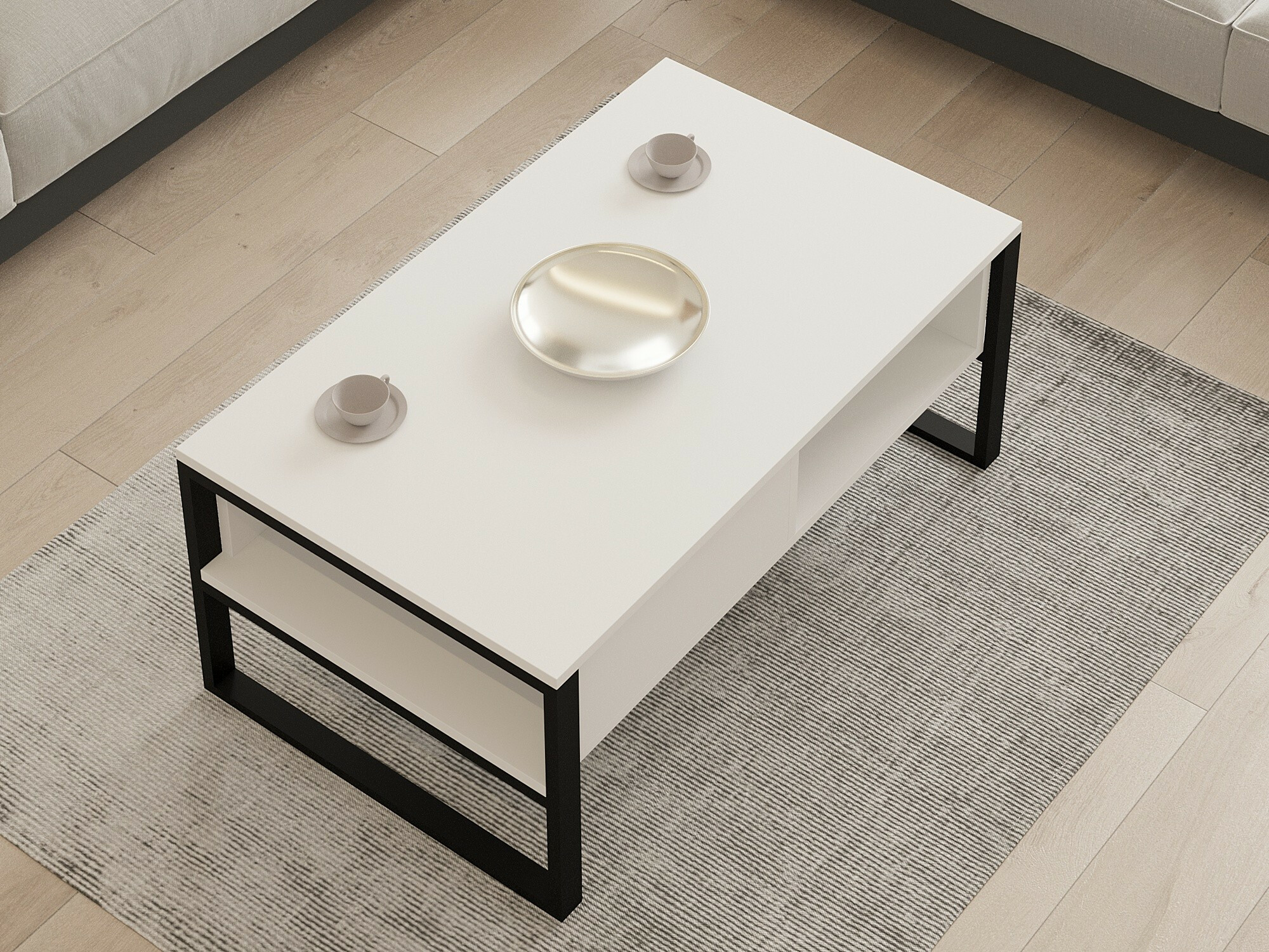 Diivanilaud Kailua 2687 (Valge + Must)