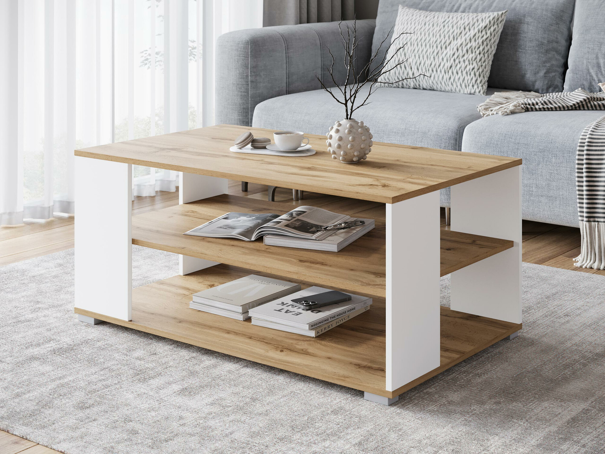 Diivanilaud Sarasota 187 (Wotani tamm + Valge)