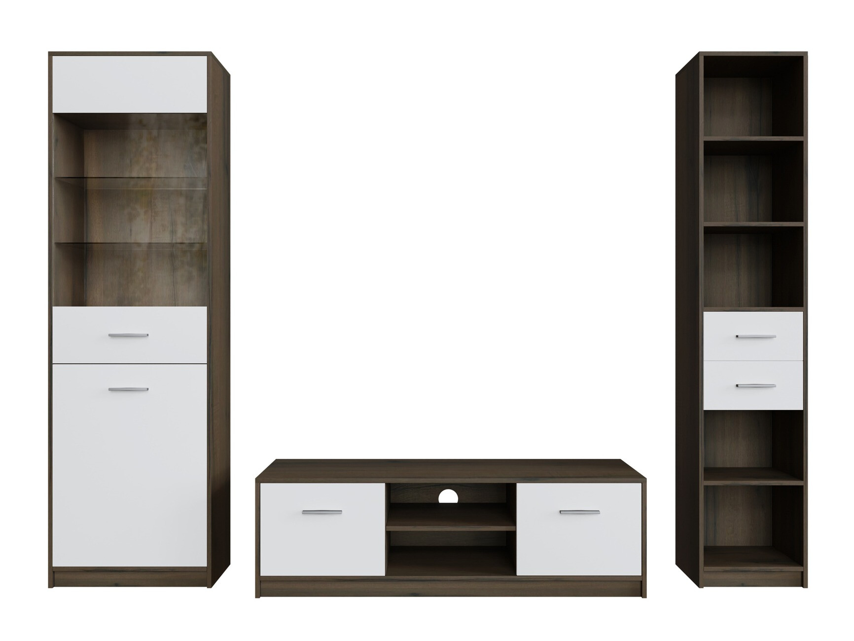 Elutoa komplekt Novsore 163 (Tume tamm + Valge)