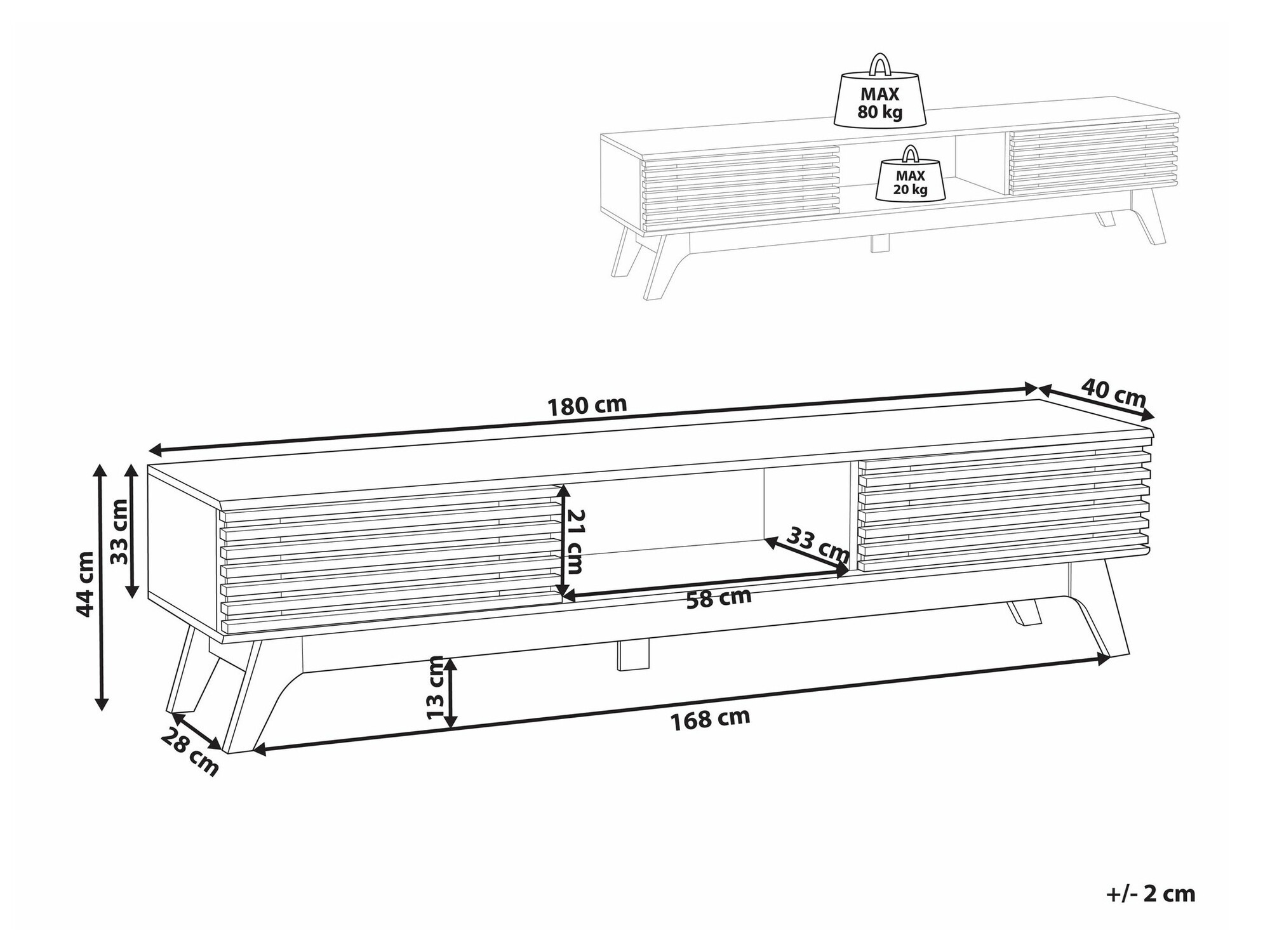 TV-alus Berwyn 2554 (Pruun)