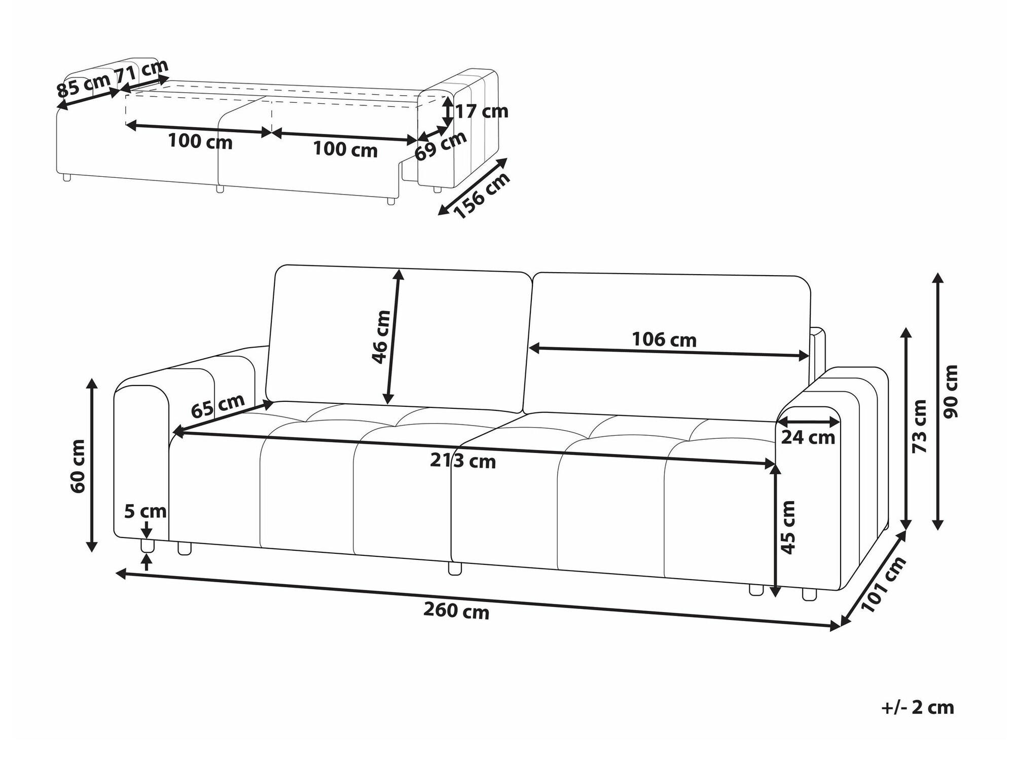 Diivanvoodi Mirtivi 100 (Pruun)