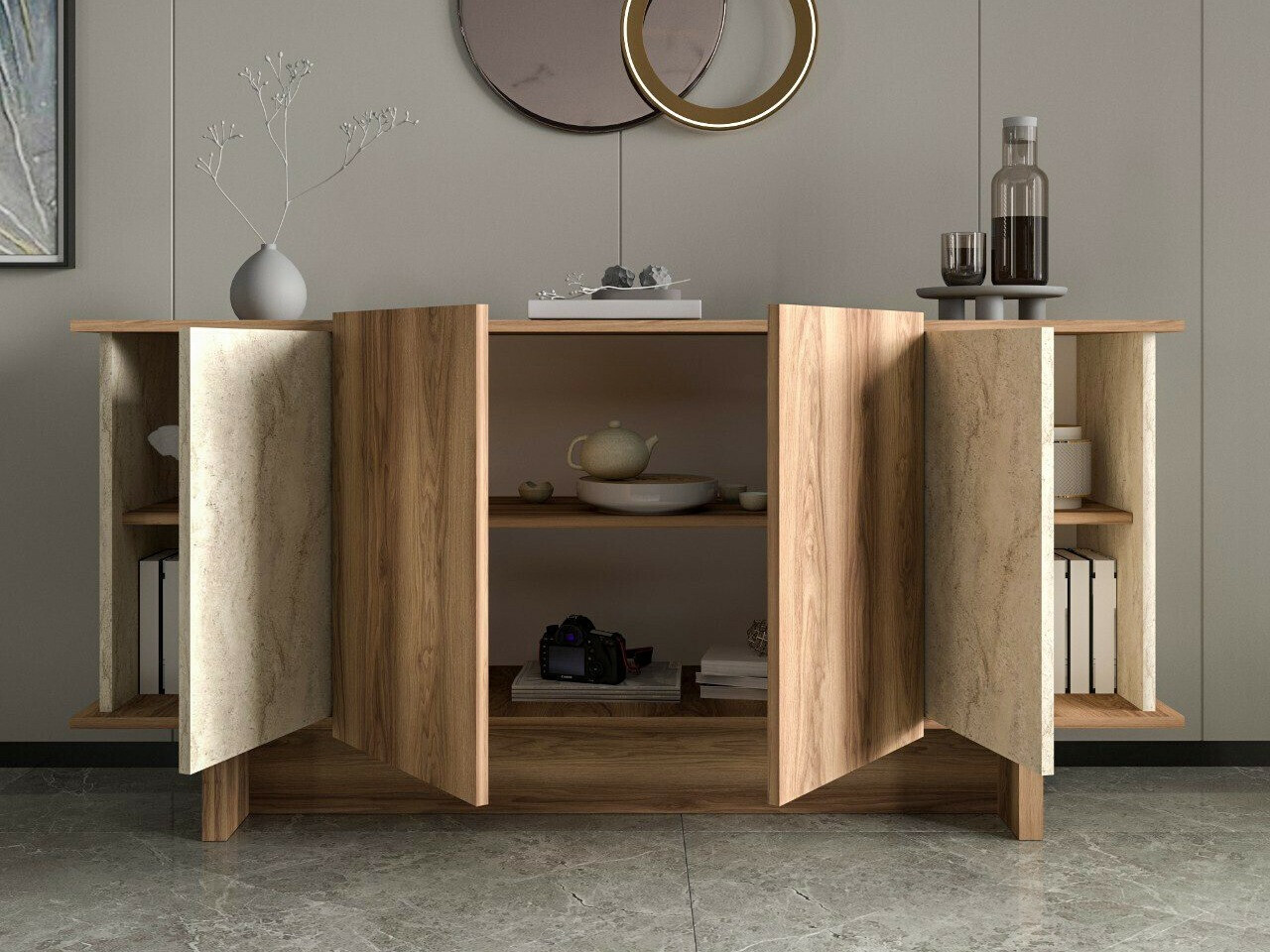 Kapp Kailua 2453 (Valgus Travertine + Pähkel)