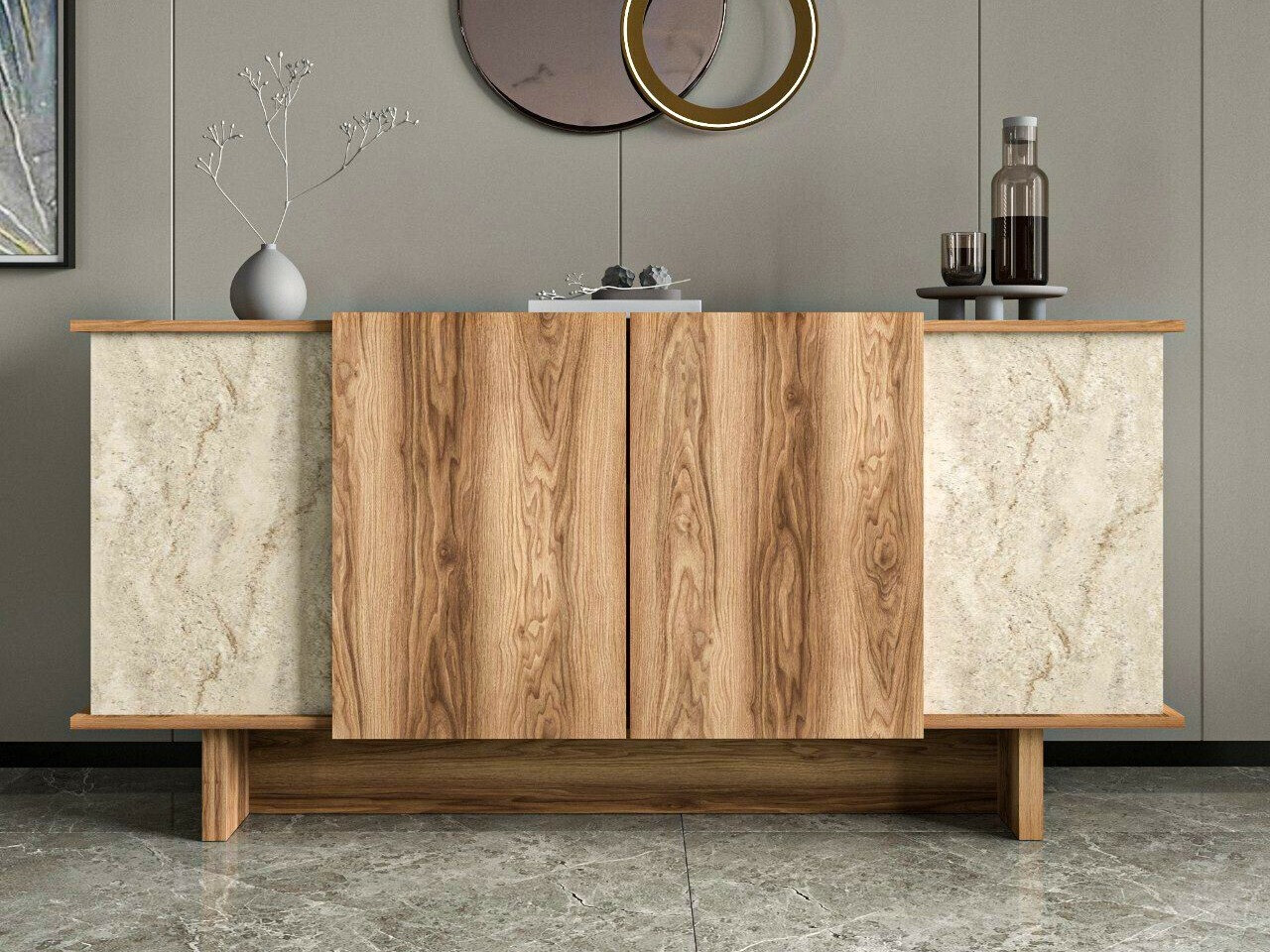 Kapp Kailua 2453 (Valgus Travertine + Pähkel)